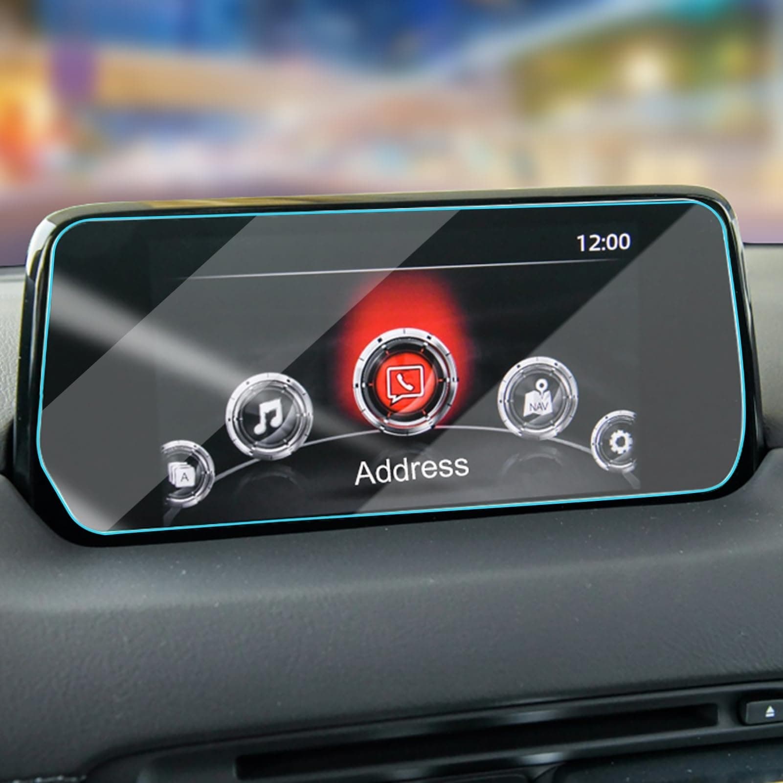 TTCR-II For Mazda CX-5 Navigation Screen Protector [2017-2020], Tempered Glass Screen Protector [0.3mm, 9H Hardness] Anti-Explosion Entertainment LCD Screen Protector Foil [7" Trapezoid]¡­