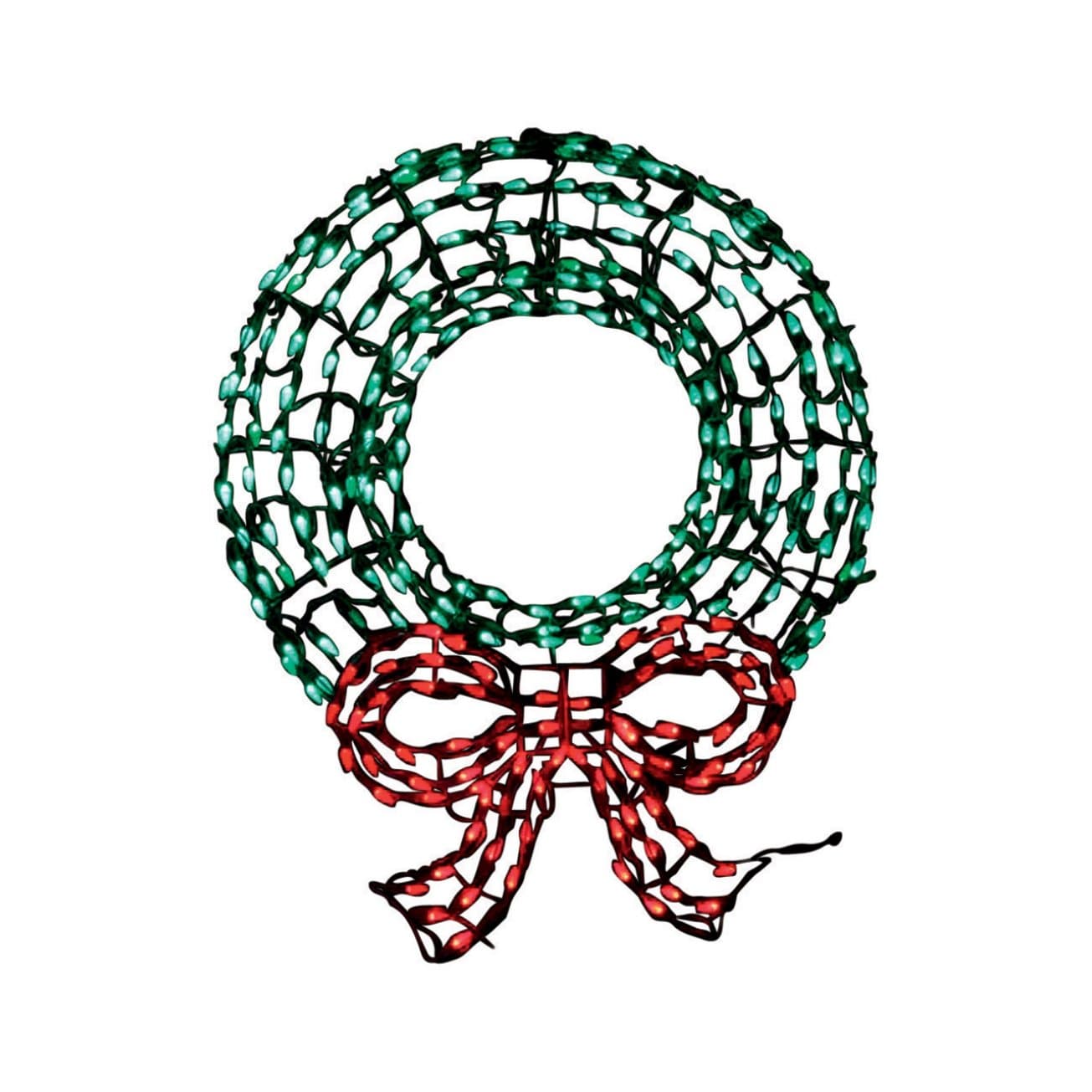 Energy Best 7407096 Premium Led Outdoor Wreath With Bow Sculpture, 36"