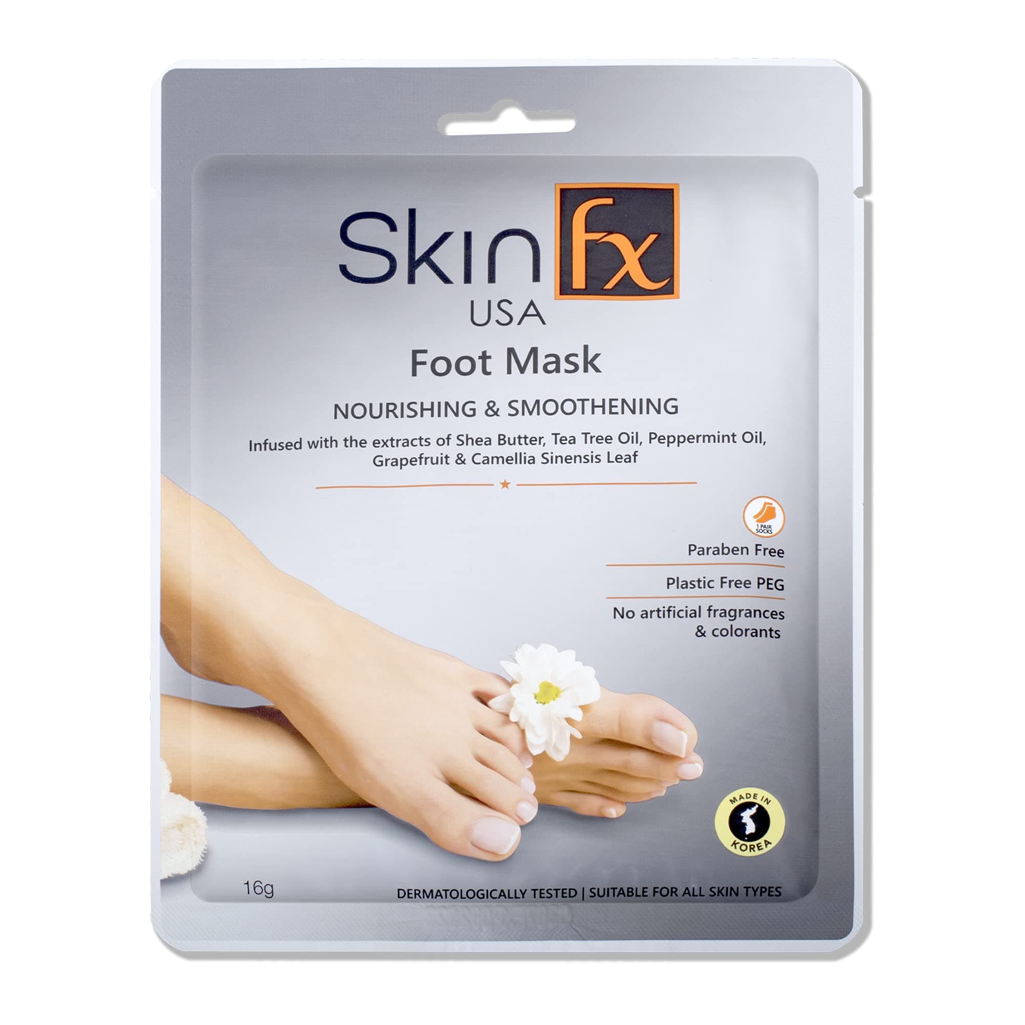 Skin Fx Exfoliating Foot Mask for Baby Foot Feet | Removes Dry, Dead Skin & Hard Calluses |Nourishing & Hydrates Dry Feet with Shea Butter (Pack of 1)
