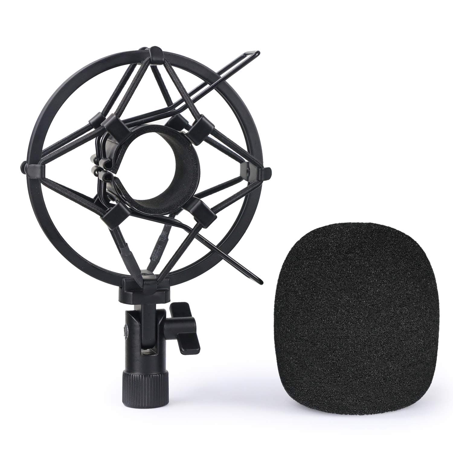 SUNMON Q2U Microphone Shock Mount Holder with Foam Windscreen for Absorbe Vibration and Noise, Pop Filter Suitable for Samson Q2U USB/XLR Dynamic MicÃ‚Â