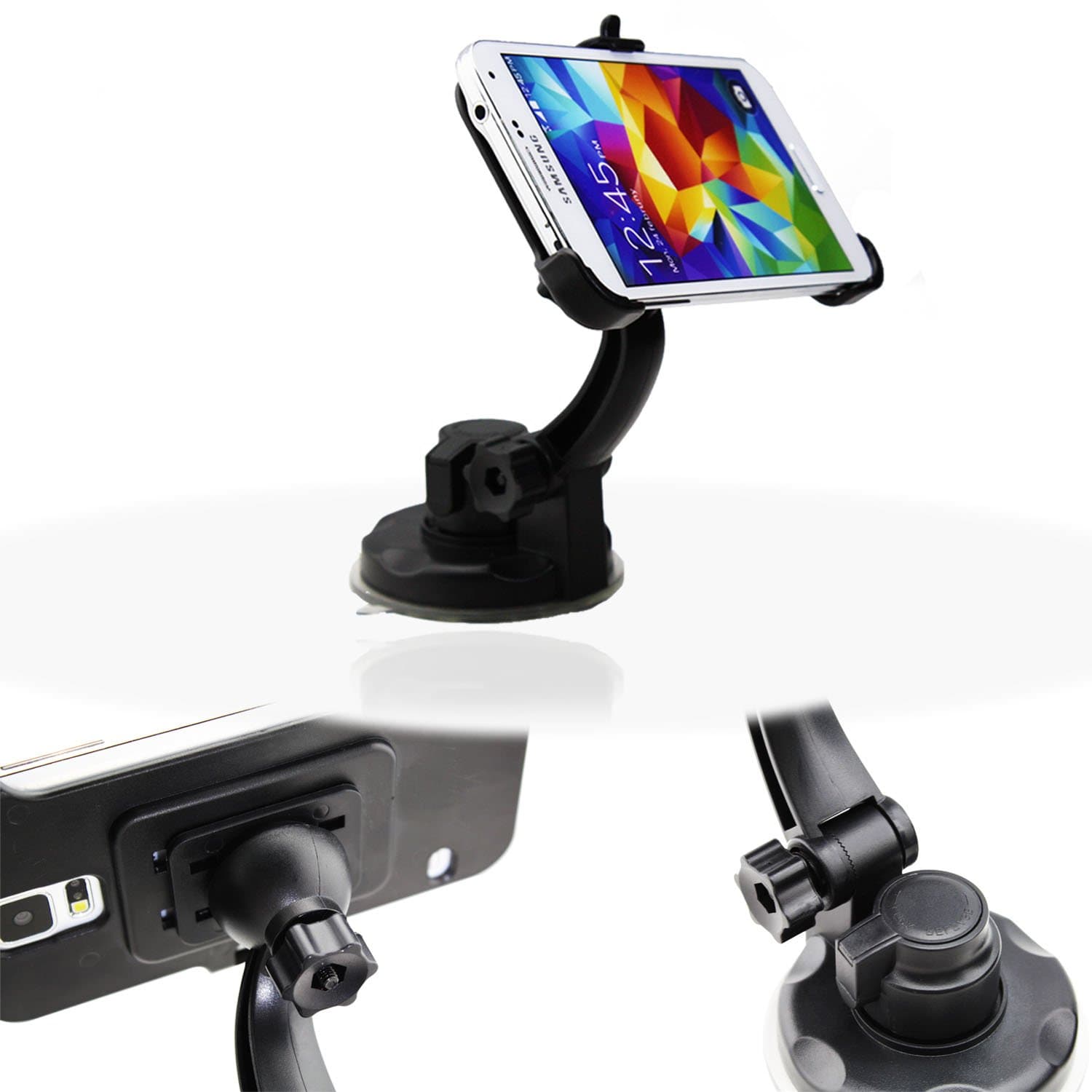 EnGive Firmly Car Mount Holder for Samsung Galaxy S5 G900 with Cleaning Cloth