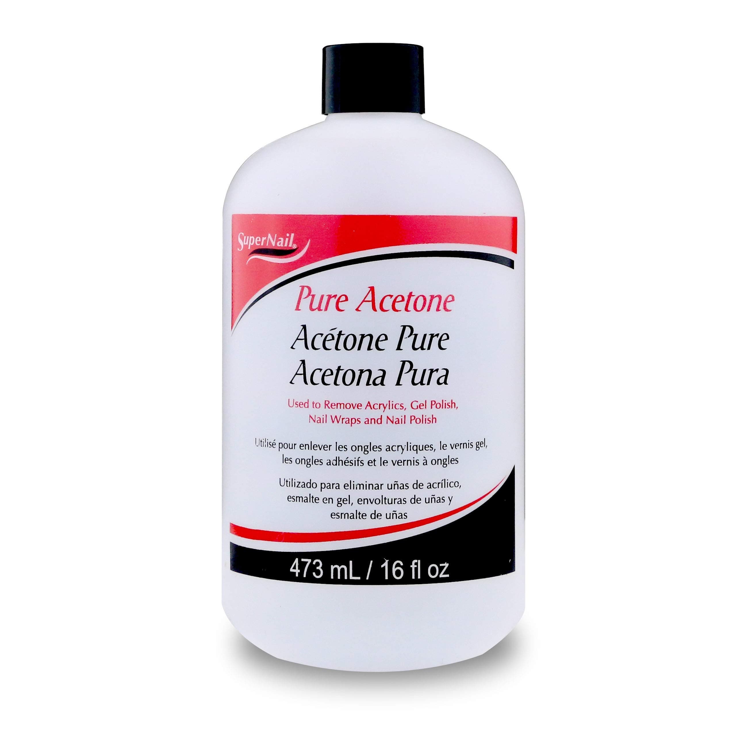SuperNail Super Nail Pure Acetone, AS SHOWN 16 Fl Oz