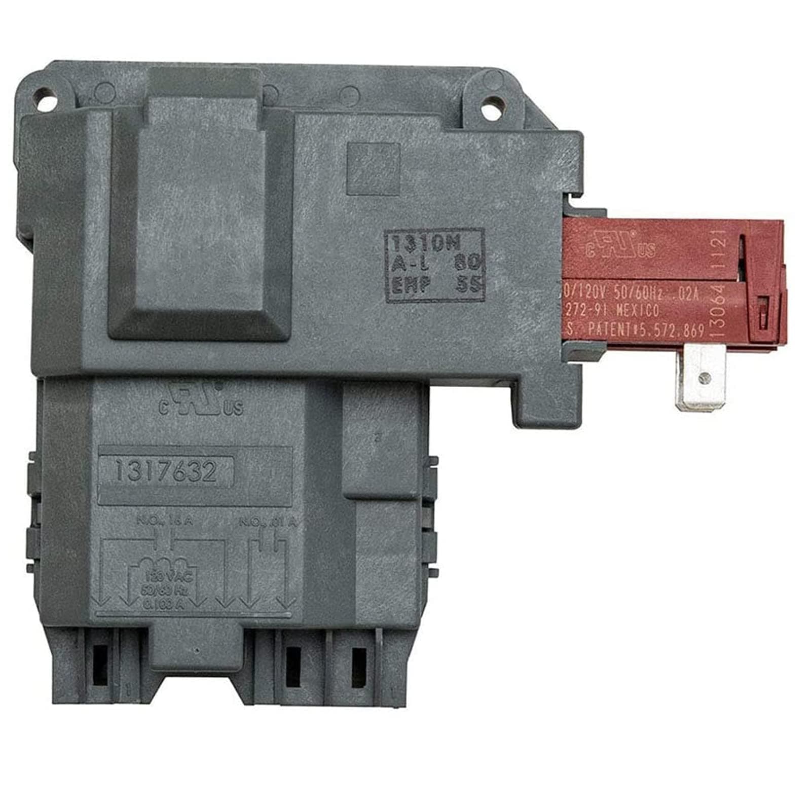1317632 131763256 Washer Door Lock Latch Switch Assembly for Electrolux Frigidaire Kenmore Crosley GE Front Load Washer Replace Part 131763200, 131763202, 131763245, 131763255, 131269400, WH10X27534