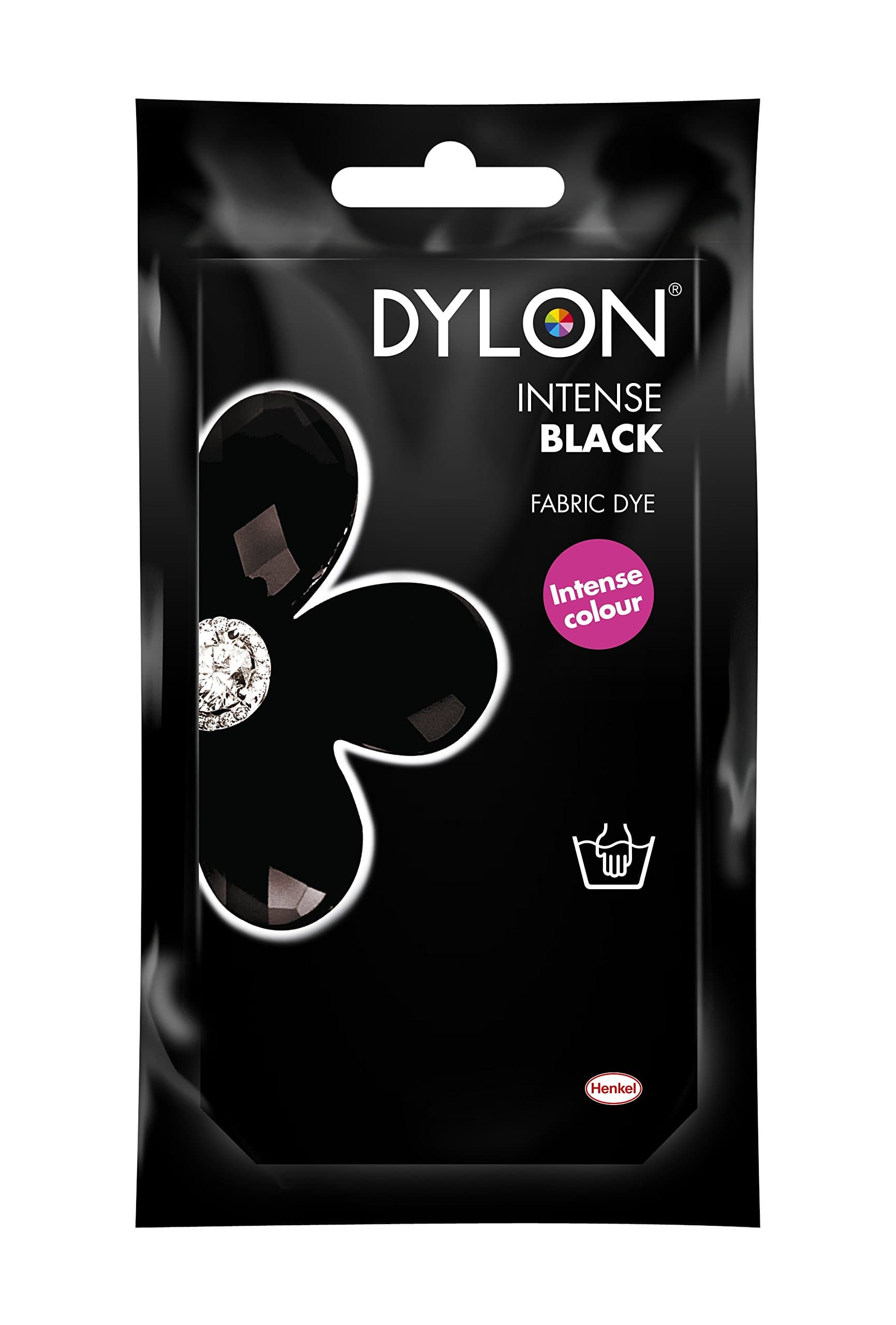 DYLON Hand Dye, Fabric Dye Sachet for Clothes, Soft Furnishings and Projects, 50 g - Intense Black