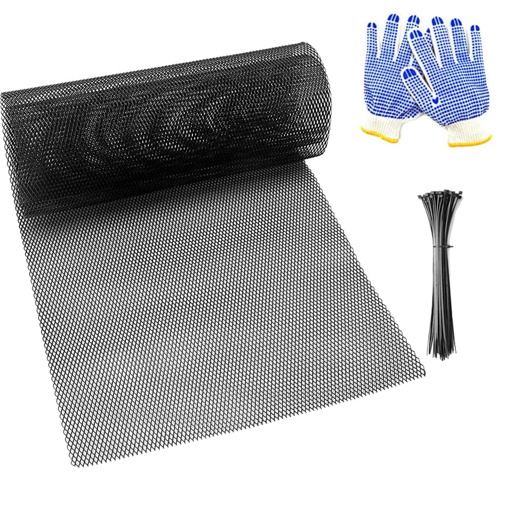 47×16 inches Black Truck Car Grill Mesh for Automotive-Aluminum Alloy Front Insert Bumper Grill Wire Mesh Rhombic Hole (3x6 mm/Rhombic Black)