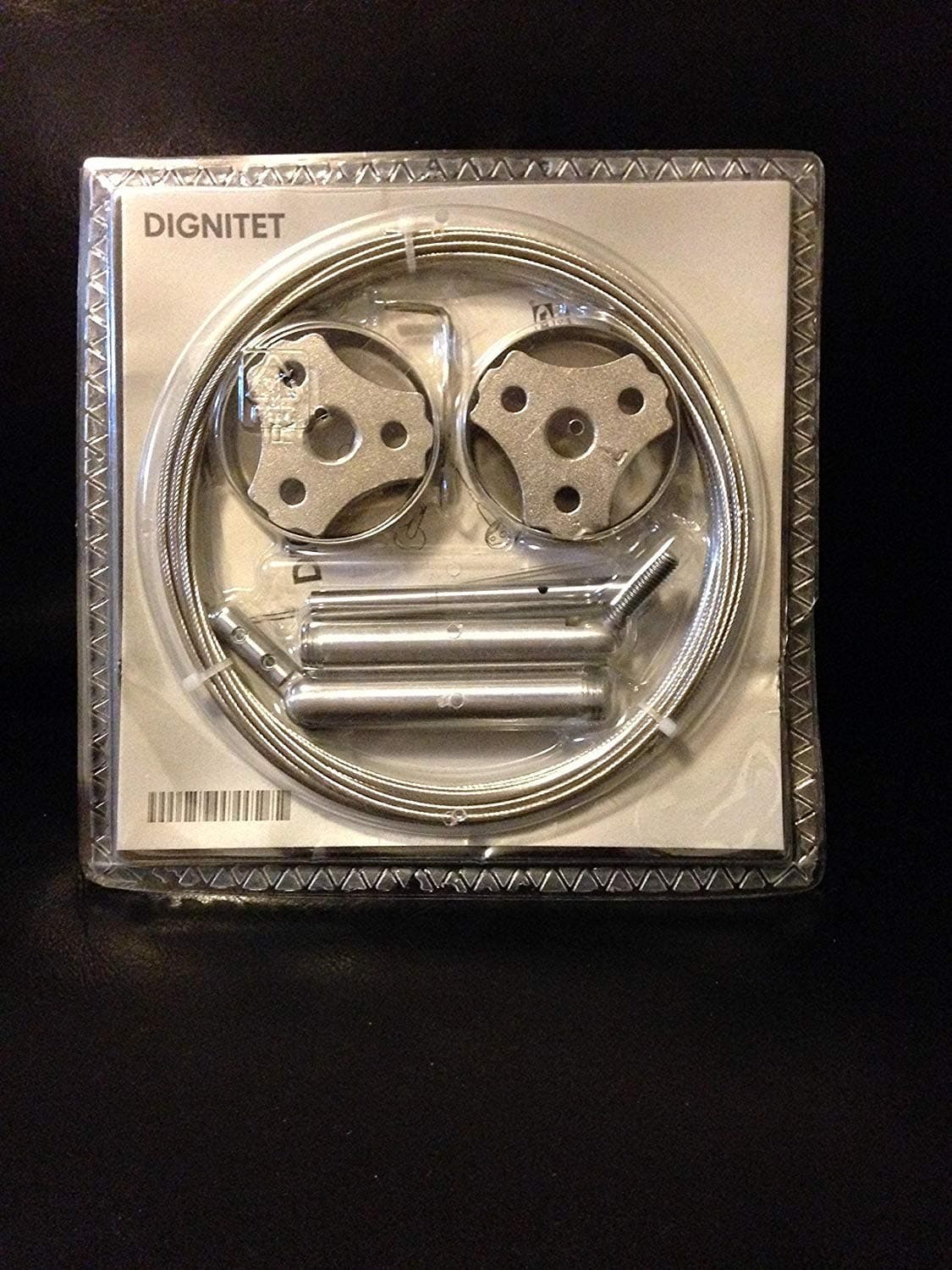 DIGNITET Curtain Wire 197 "+ 24 Rings with Clips, New