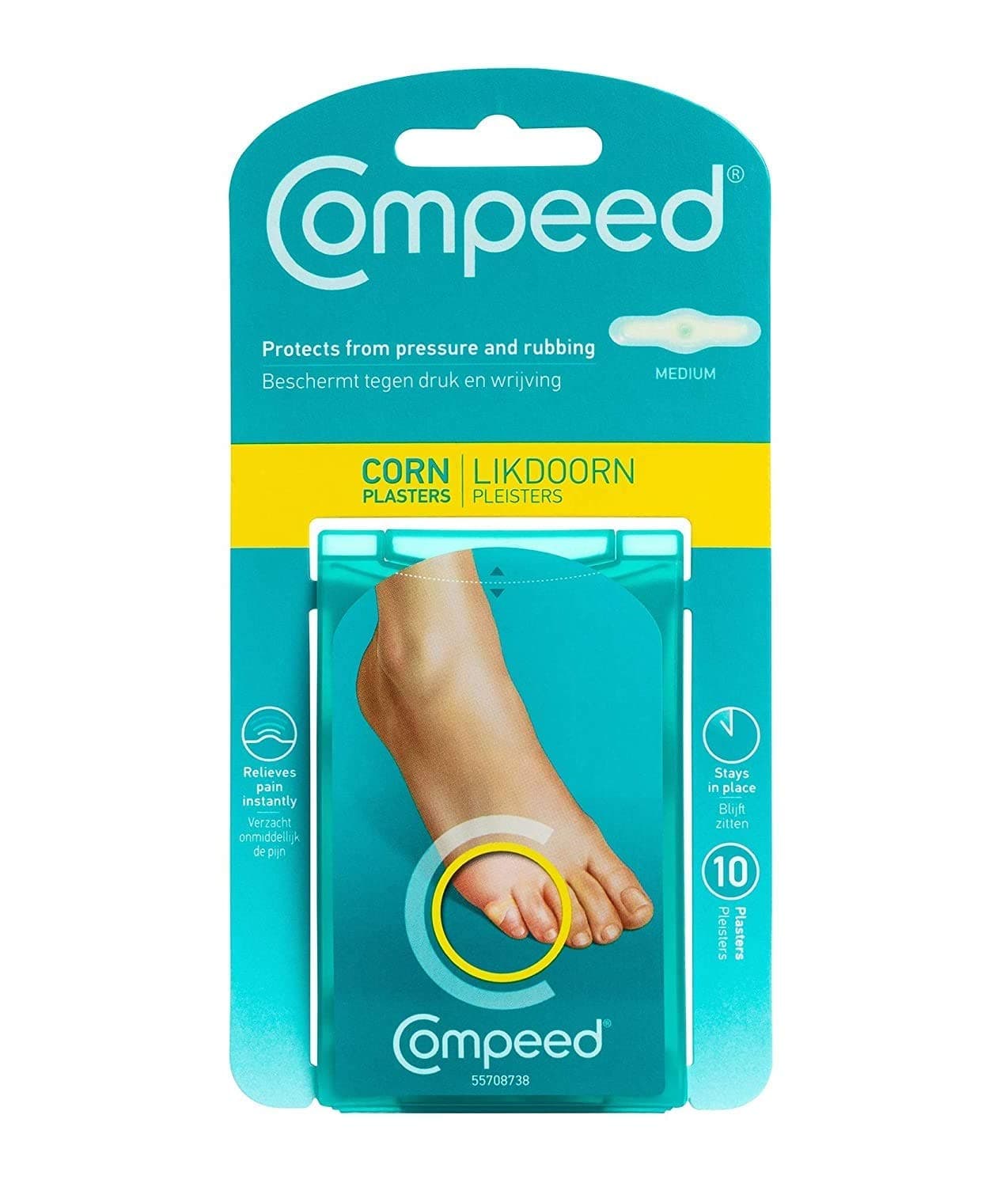 Compeed Advanced Blister Corn Bandage For Foot Finger Rubbing Protection, Foot Corn Remover Bandages, Pack Of 20 Pc