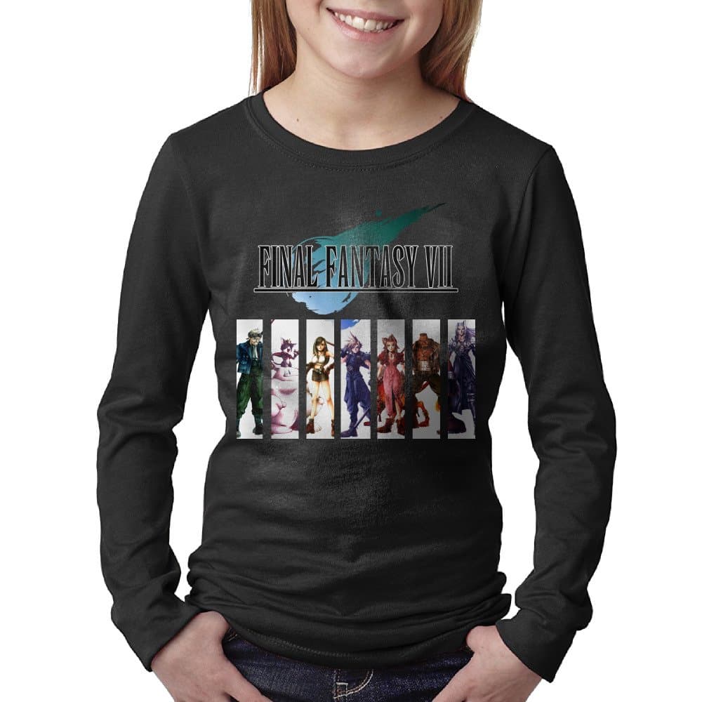 SHENME Final Fantasy VII Game Child/Youth Long Sleeve T-shirt Black