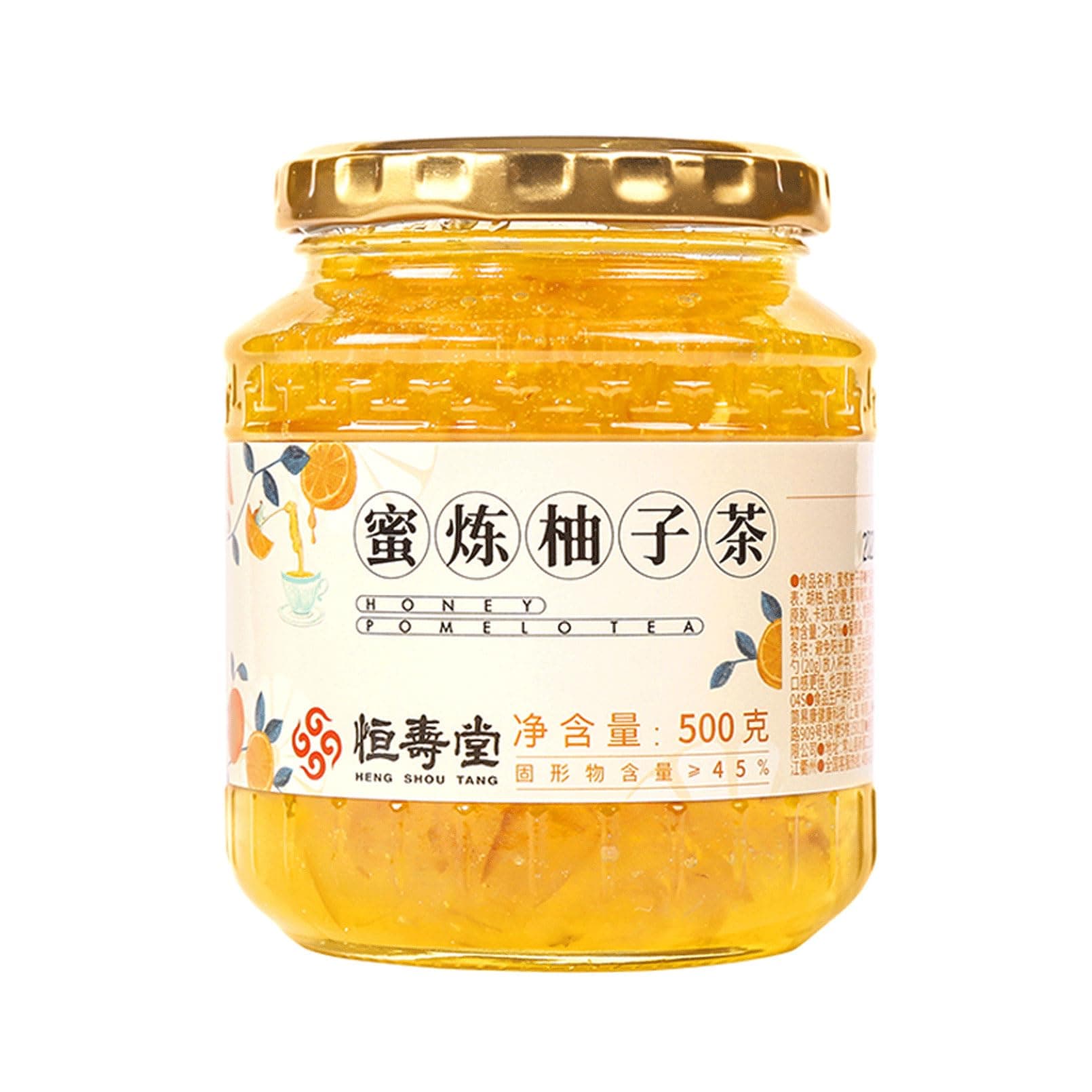 Mkostlich Honey Citron Tea, Yuzu Marmalade, Honey Grapefruit Tea Yuzu Tea, Citron Tea with Honey for Hot Cold Drink/ Smoothies/ Beverage/ Spread Jam/ Salad/ Cocktail, Fruit Herbal Tea (500g/17.63oz, 1 Pack)