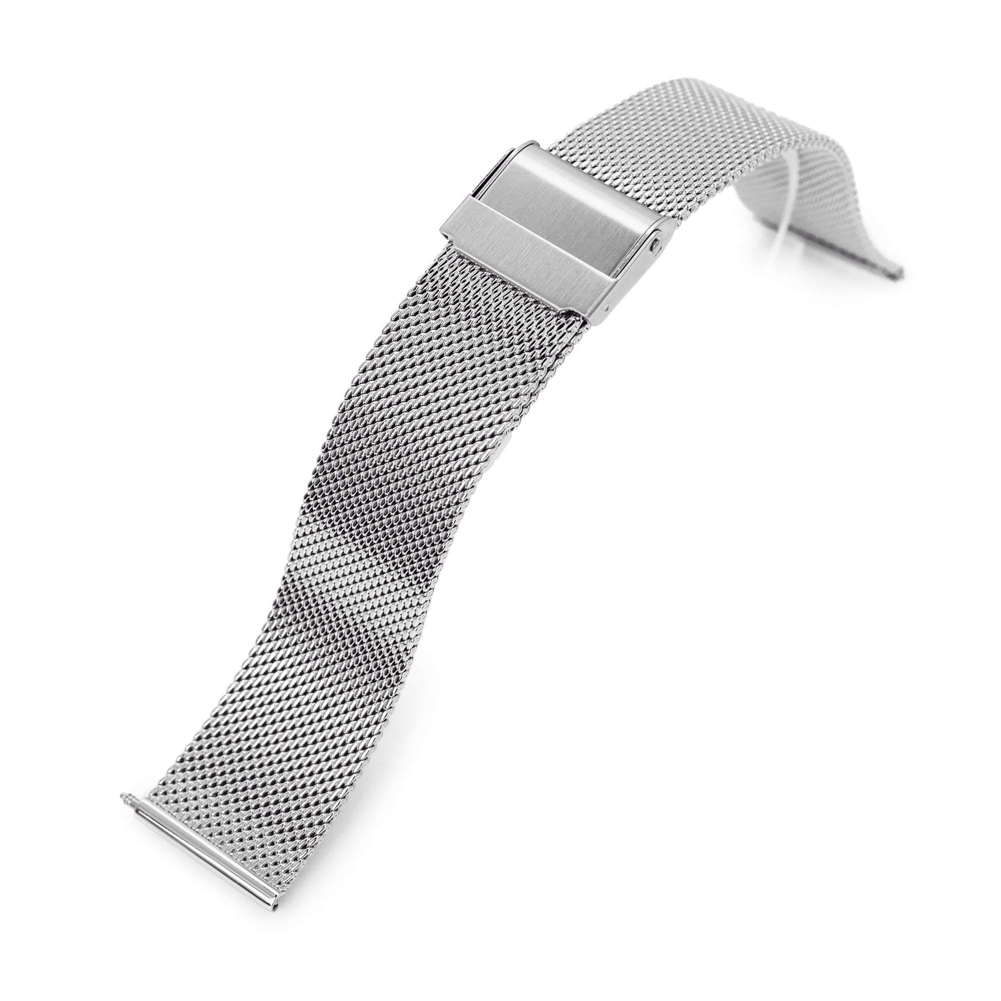 18mm Quick Release Classic Superfine Mesh Milanese Watch Band Polished