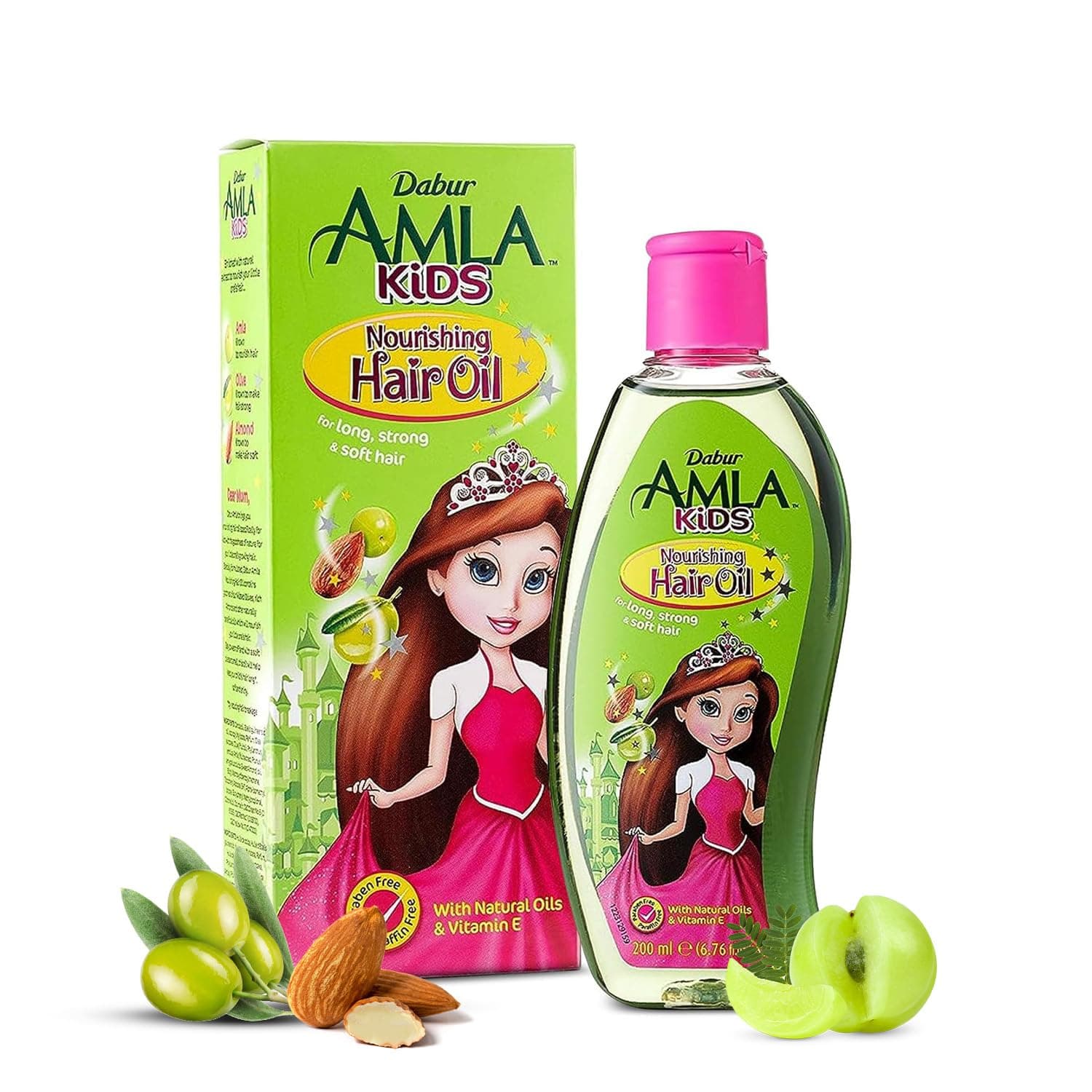Amla Hair Oil for Kids, Nourishing Oil with Olive & Almond Extracts, Strengthens, Softens & Conditions, Gentle Care for All Hair Types, Ideal Daily Hair Oil for Children, 200ml