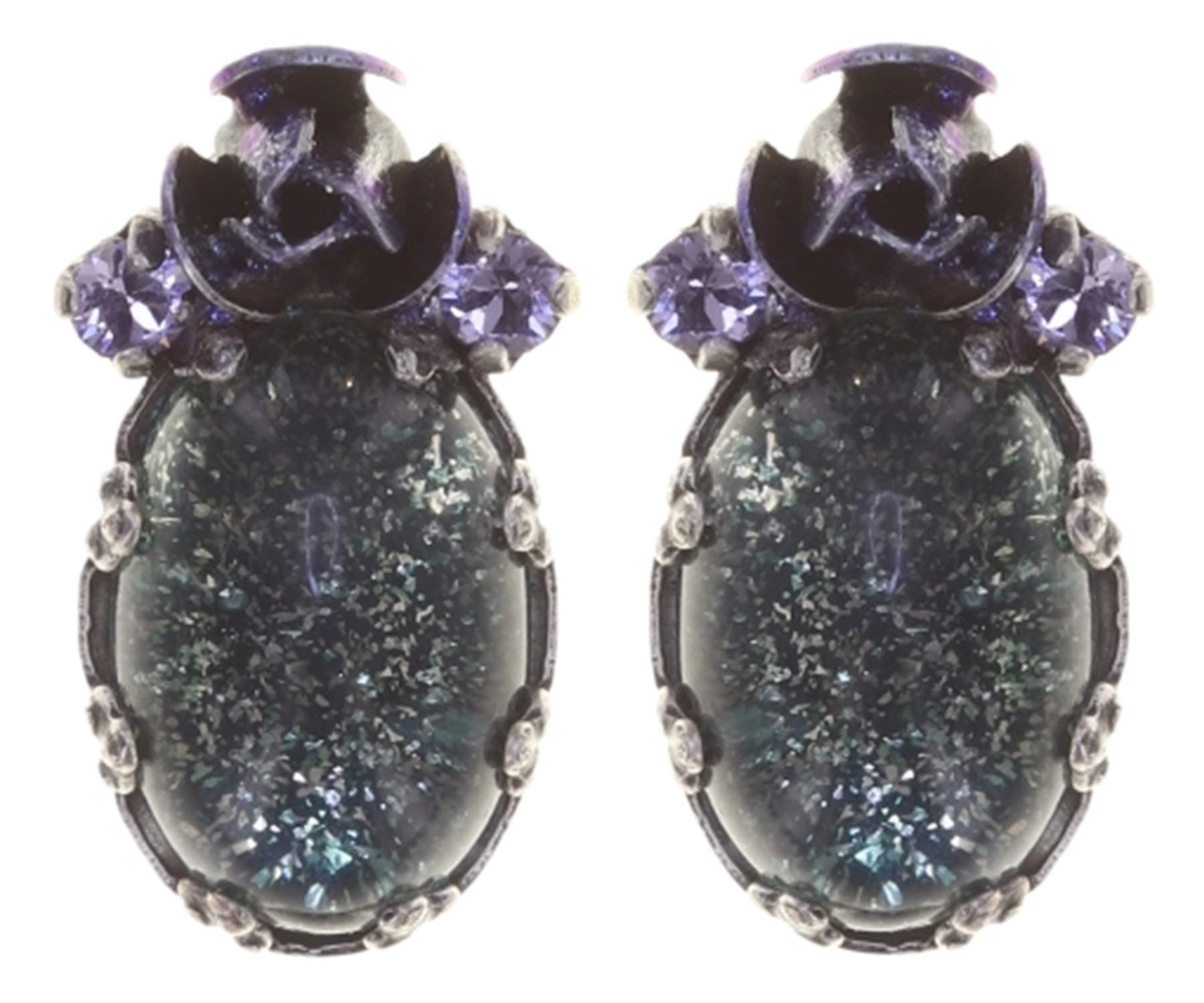 THEY CALL ME THE WILD ROSE Earrings KONPLOTT - Designer Fashion Jewellery with Swarovski Elements Earrings with Glitter Stones for Women Beautiful Gift