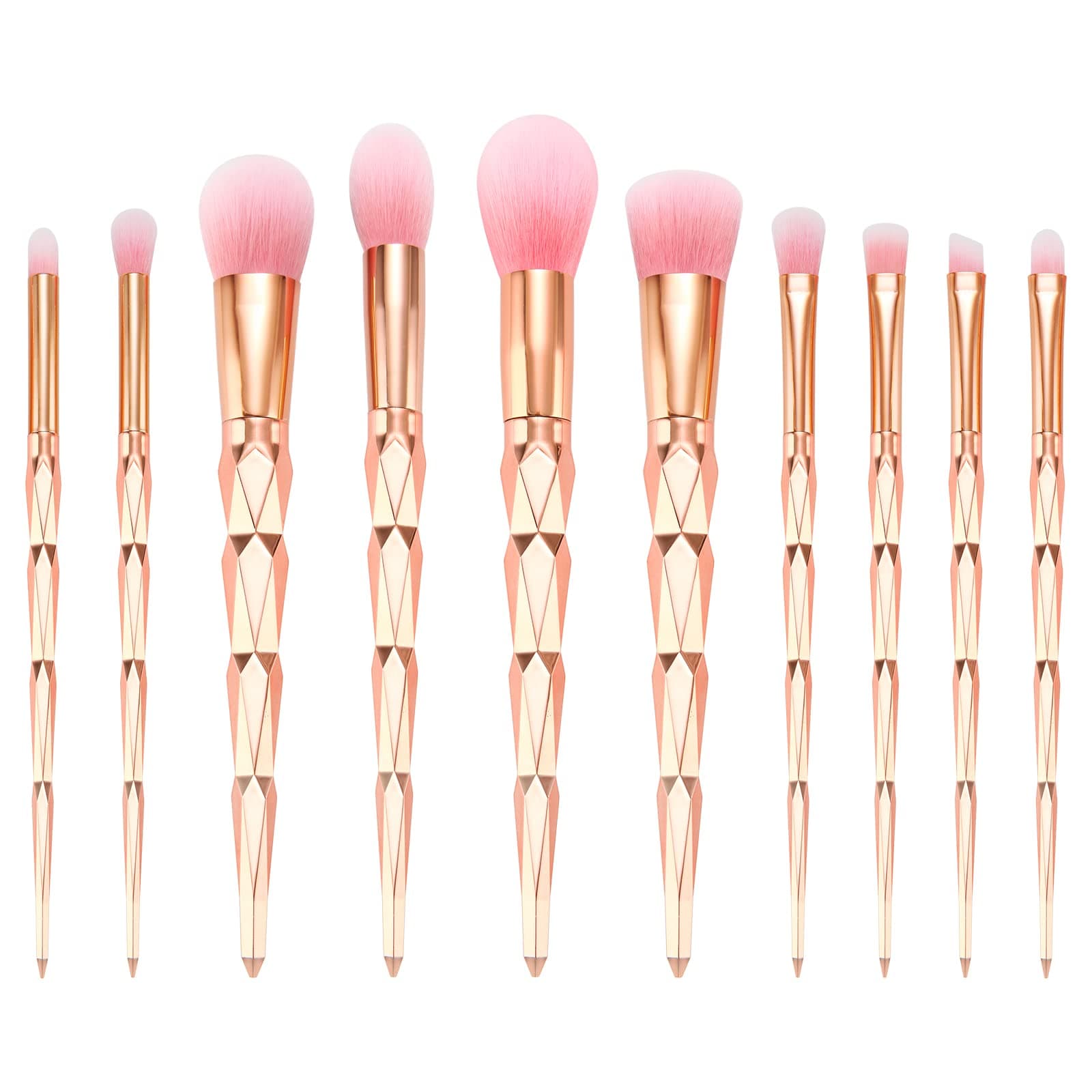 10Pcs Gold Makeup Brush Set