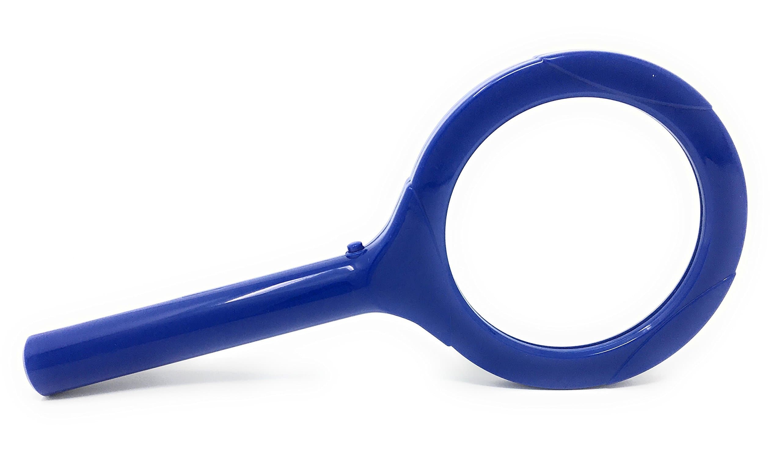 Large Lighted (COB LED) Magnifying Glass for Kids, Teachers, Classroom, Camps, Jumbo Shatterproof Lens (Blue)