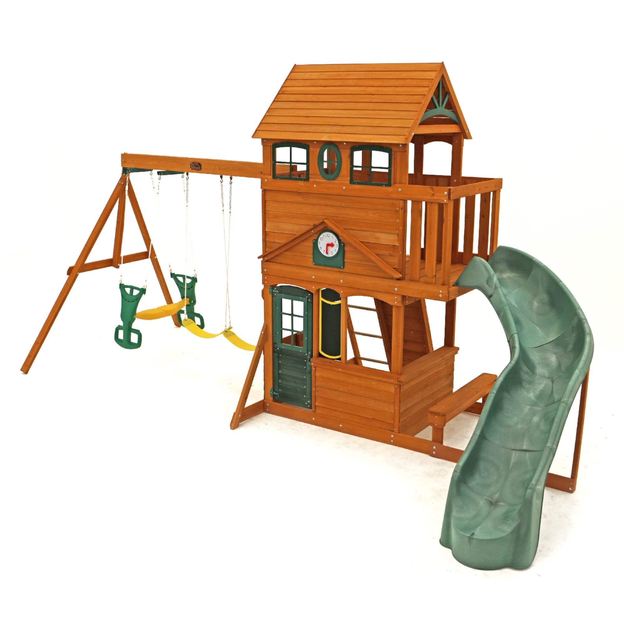 KidKraft Ashberry II Wooden Swing Set/Playset, Gift for Ages 3-10