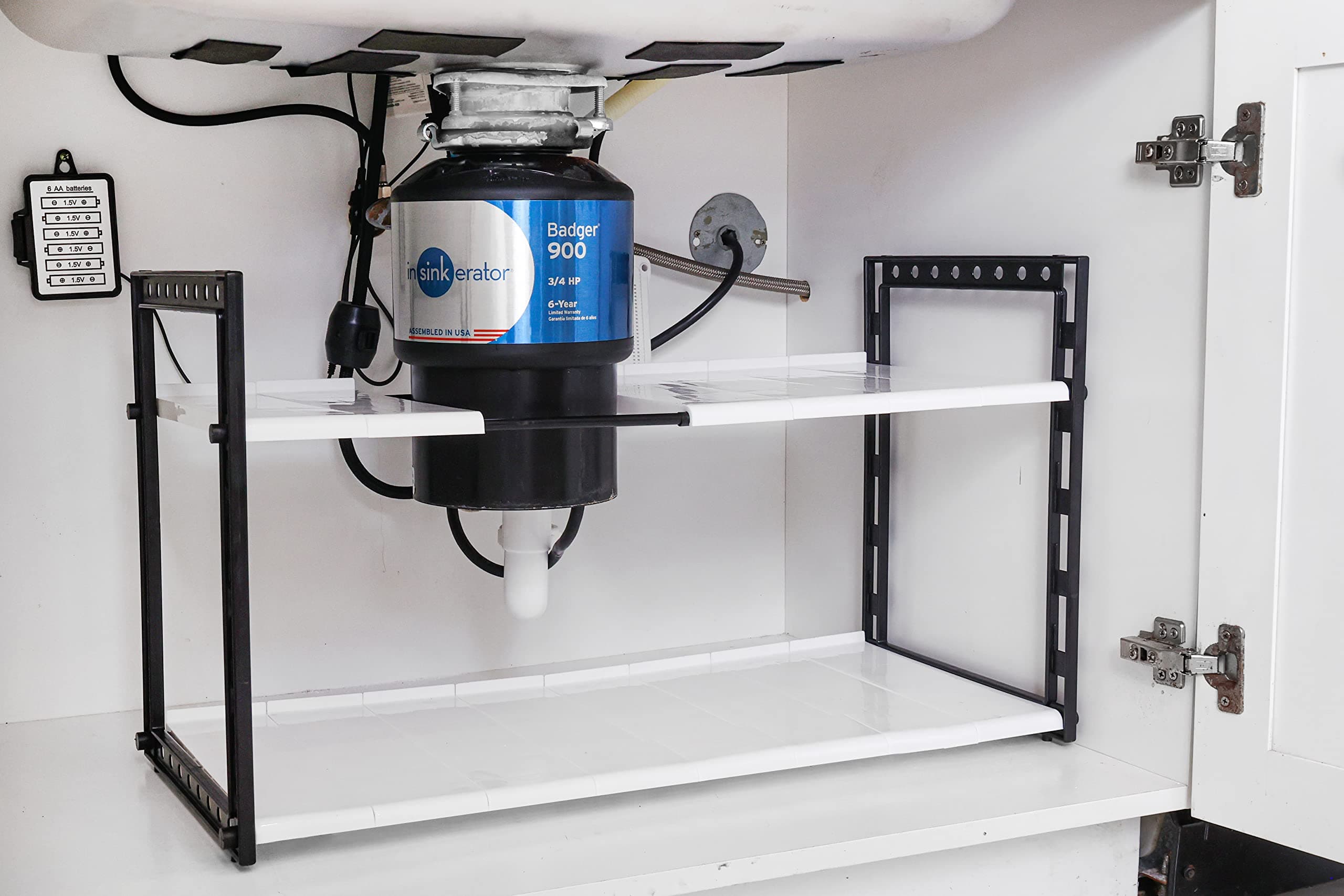 Bee Neat Under Sink Shelf Organizer for Bathroom or Kitchen - Kitchen Under Sink Organizers and Storage - 2 Tier Expandable Cabinet Storage