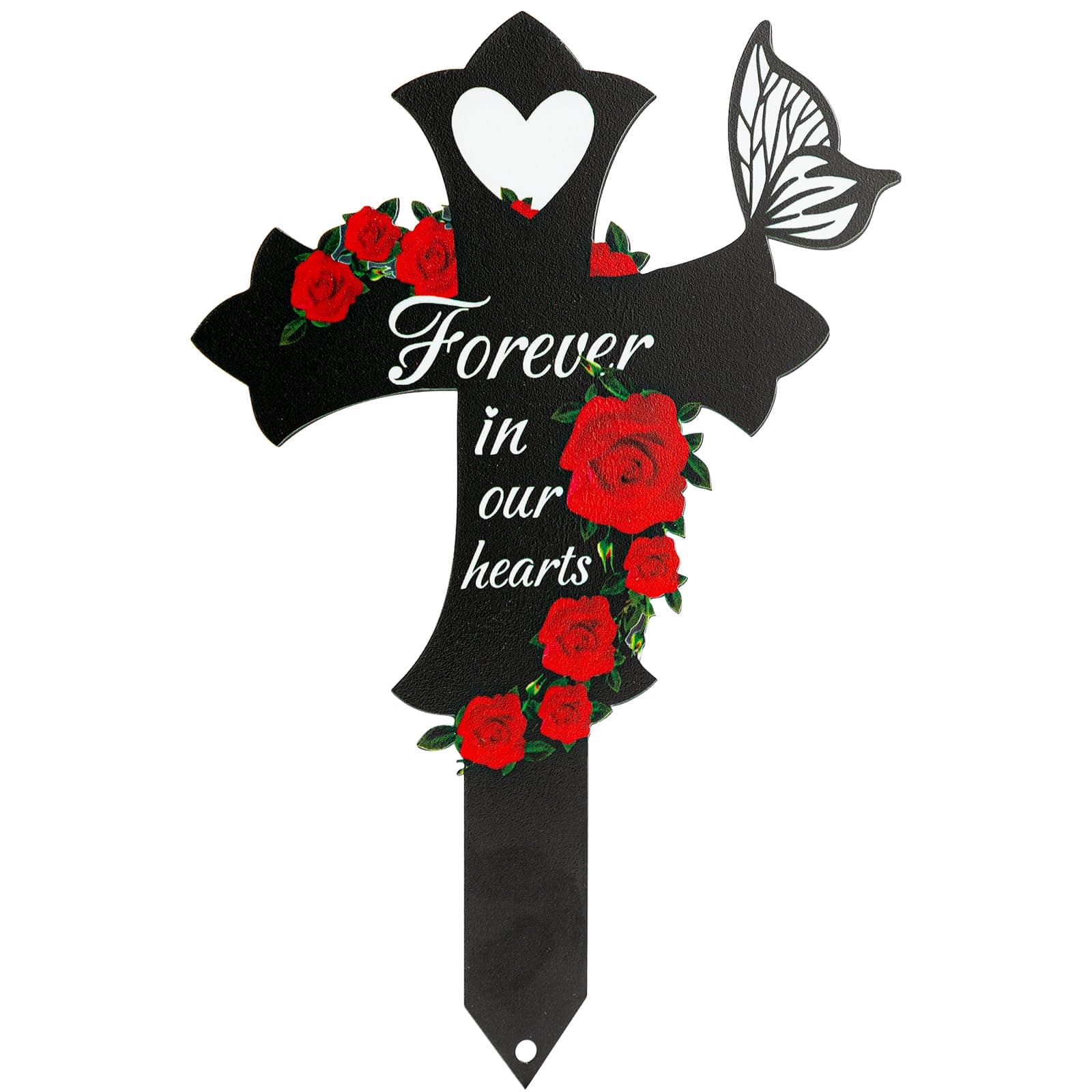 Cemetery Decorations for Grave, Son Mom Dad Grave Site Decorations Artificial Flowers for Cemetery, Cross Graves Markers for Cemeteries