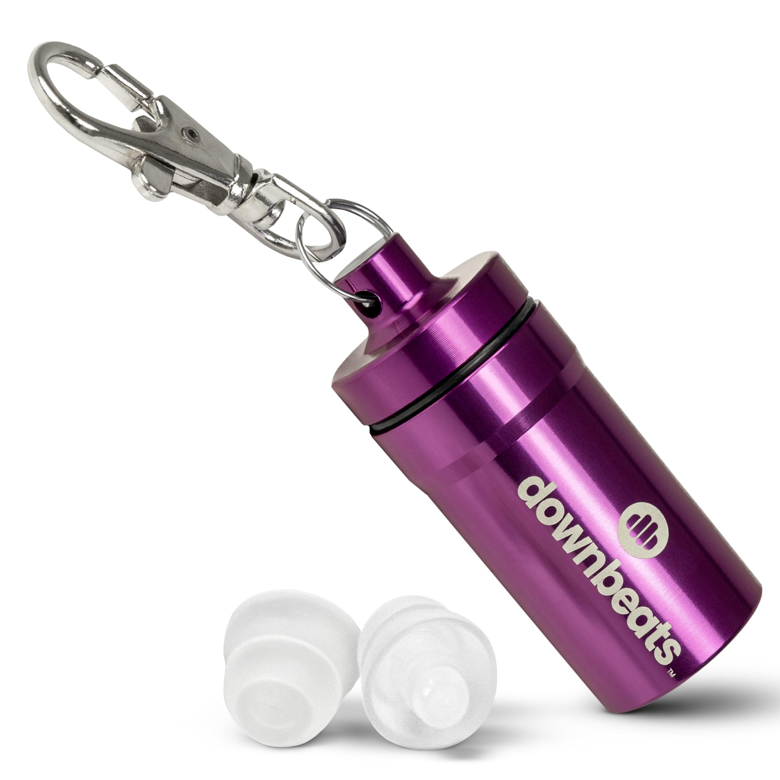 Reusable High Fidelity Hearing Protection: Ear Plugs for Concerts, Music, and Musicians (Clear Ear Plugs, Purple Case)