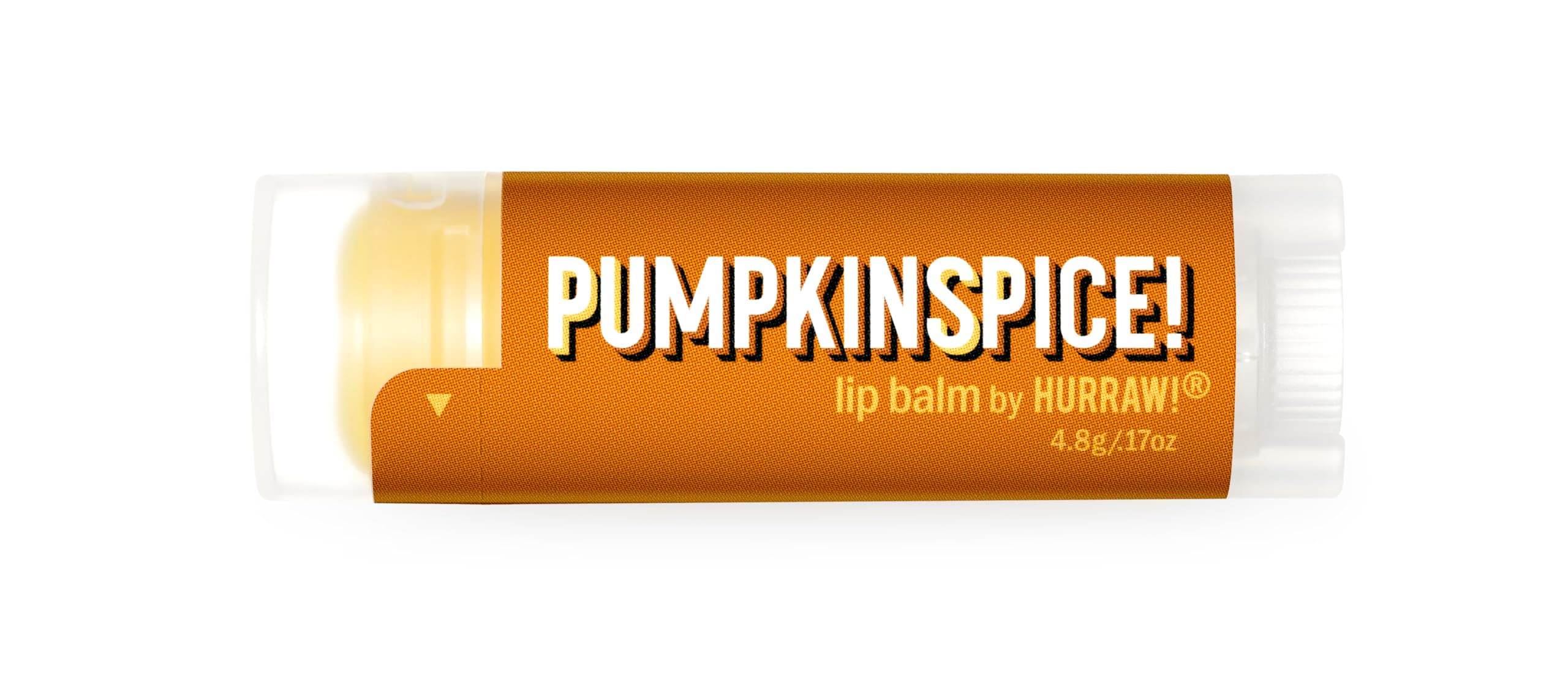 Hurraw! Pumpkin Spice Lip Balm: Organic, Certified Vegan, Cruelty and Gluten Free. Non-GMO, 100% Natural Ingredients. Bee, Shea, Soy and Palm Free. Made in USA