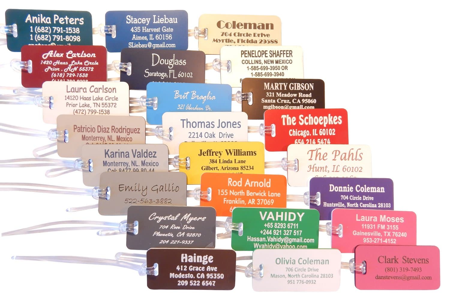 WUTAIN Luggage Tags (10) Y