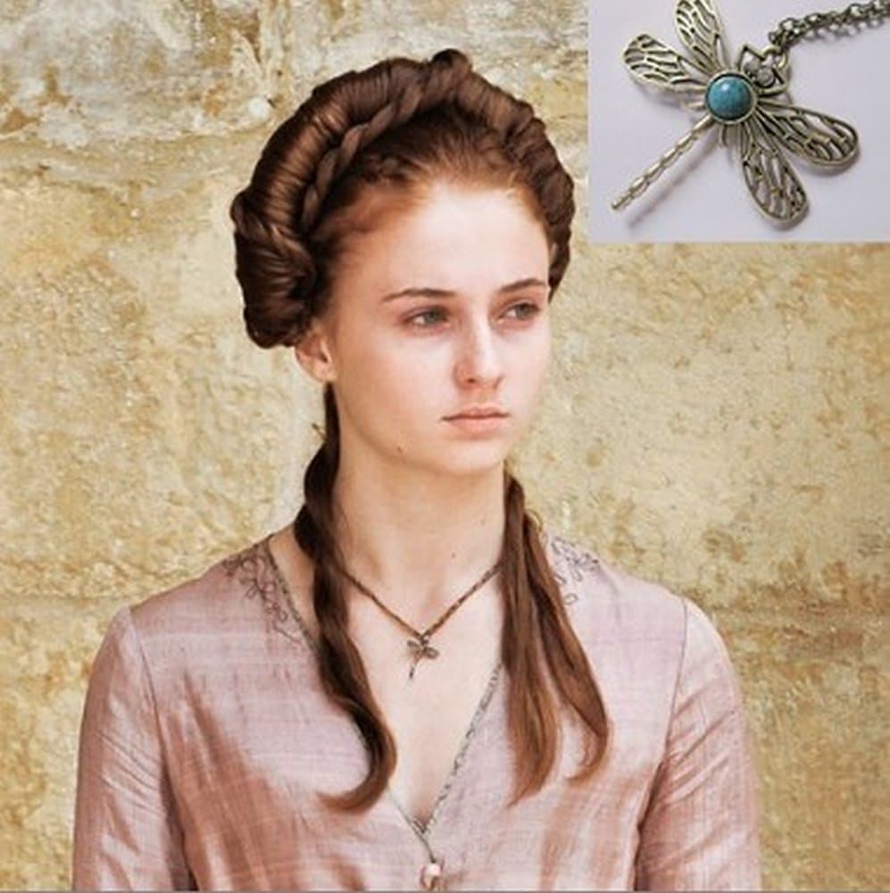 Sansa Stark Gold Tone Dragonfly Pendant Necklace