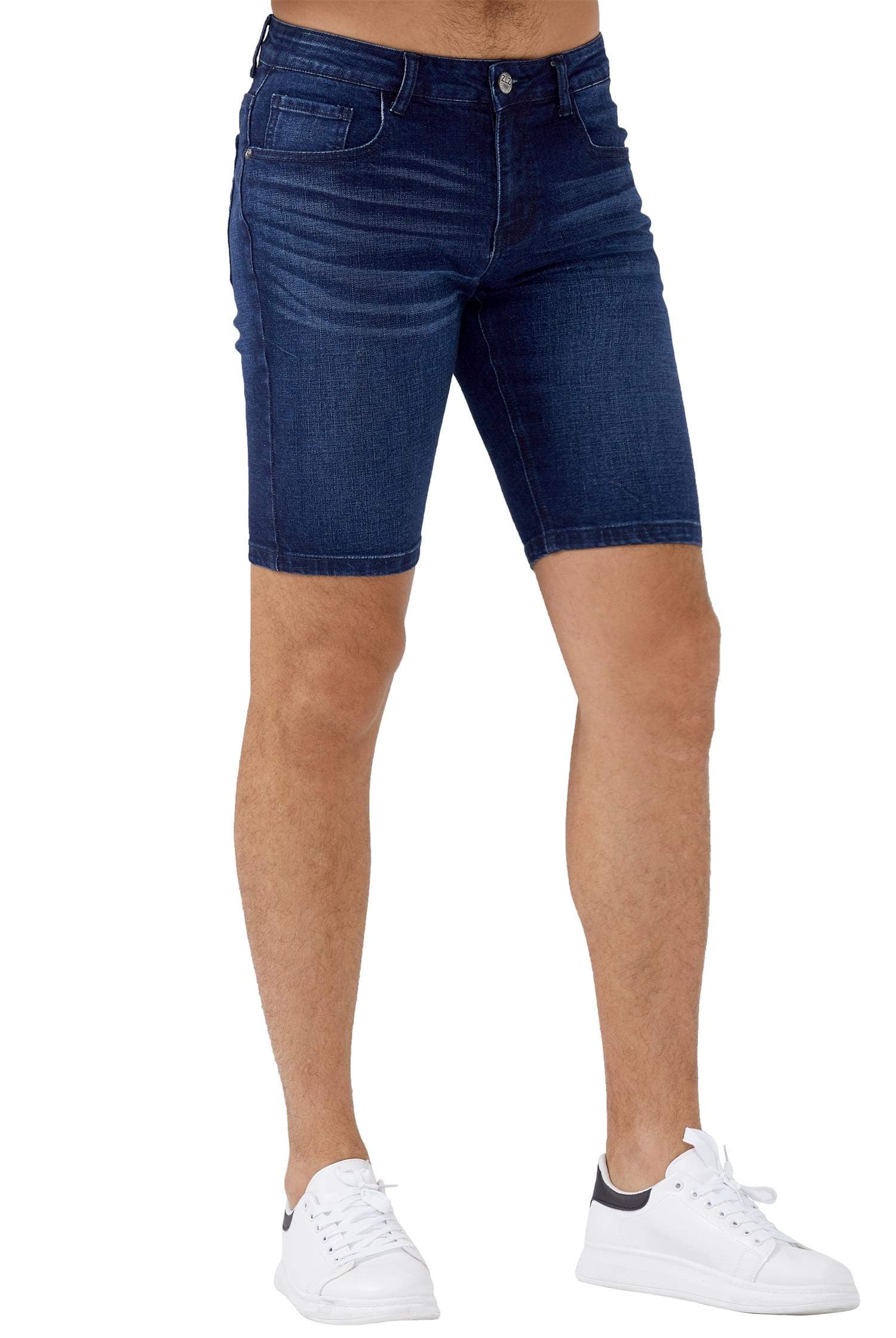 Slim Ripped Jean Short for Men, Men's Casual Stretch Slim Fit Denim Short