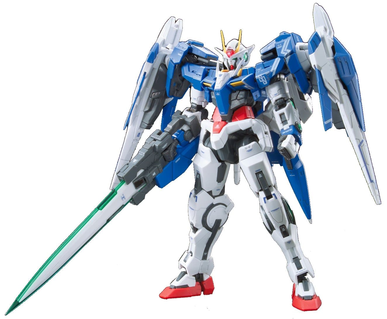 BANDAI Hobby Real Grade 1/144-Scale 00 Raiser Gundam 00" Action Figure