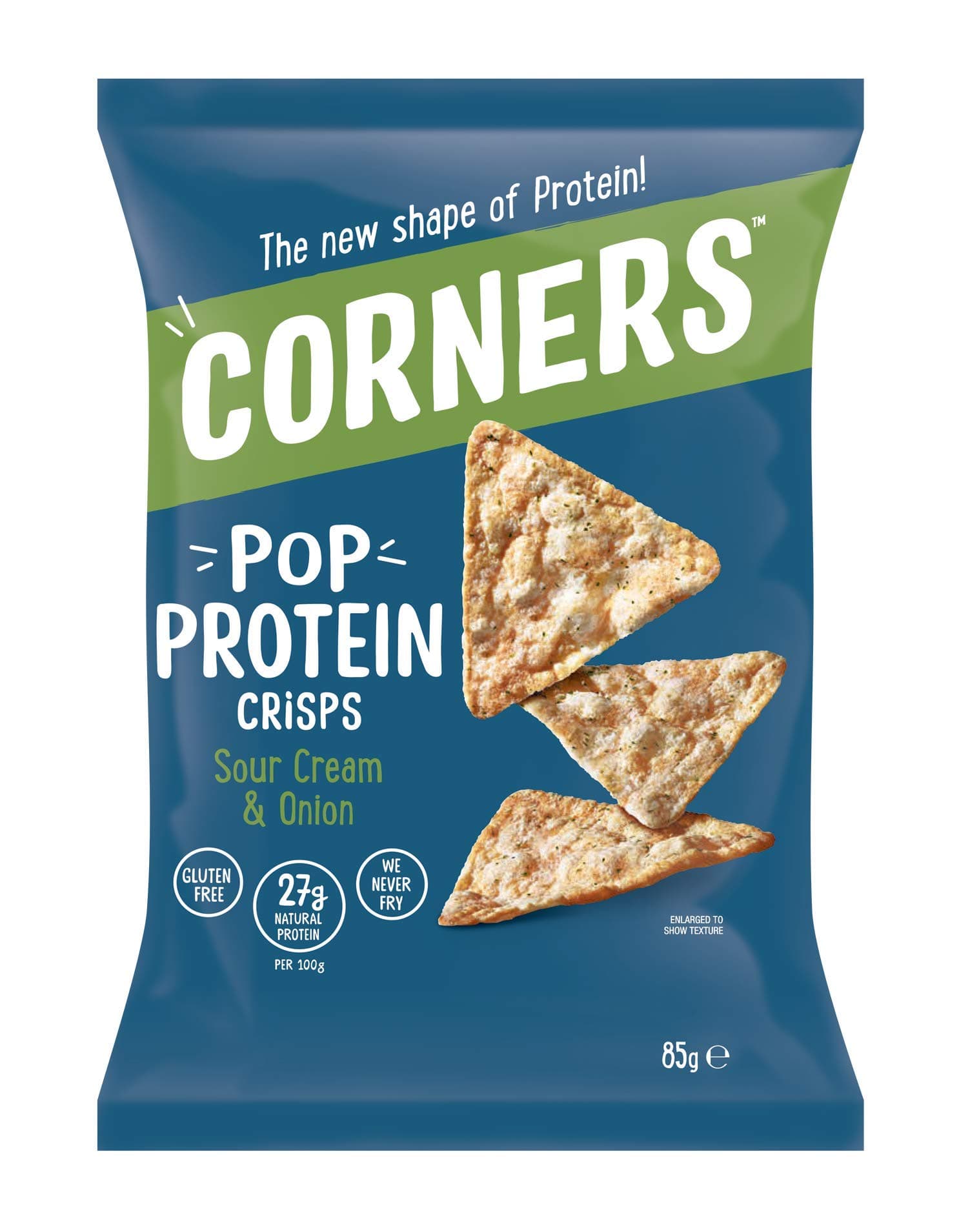 Corners Pop Protein Crisps - Sour Cream & Onion - 85g