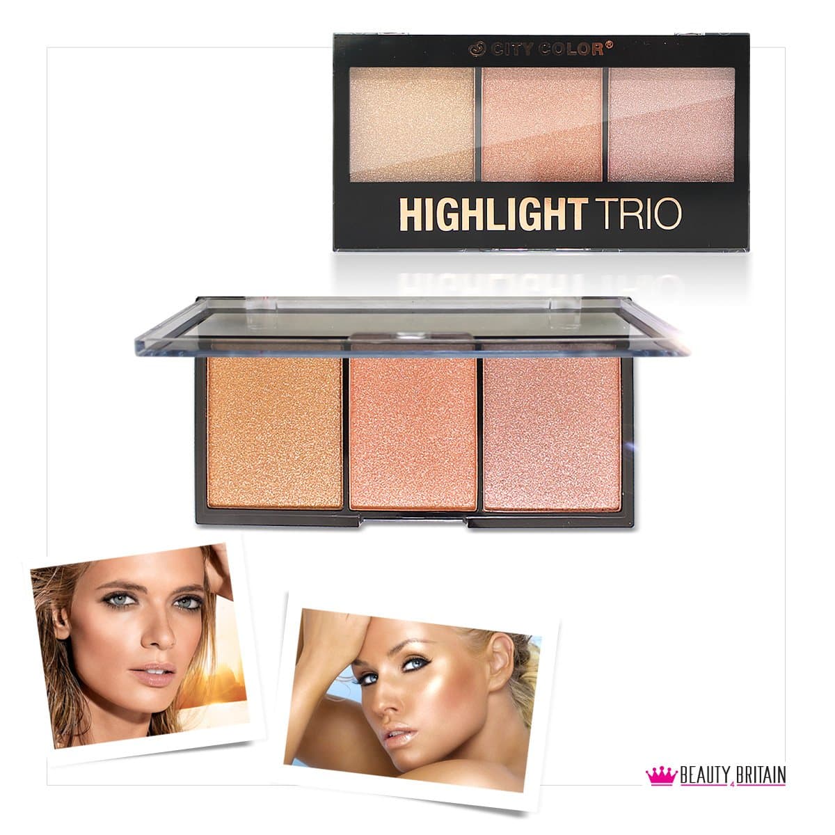 Bronzer Highlighter Trio City Color 3 Shades Silky Formulation UK Seller