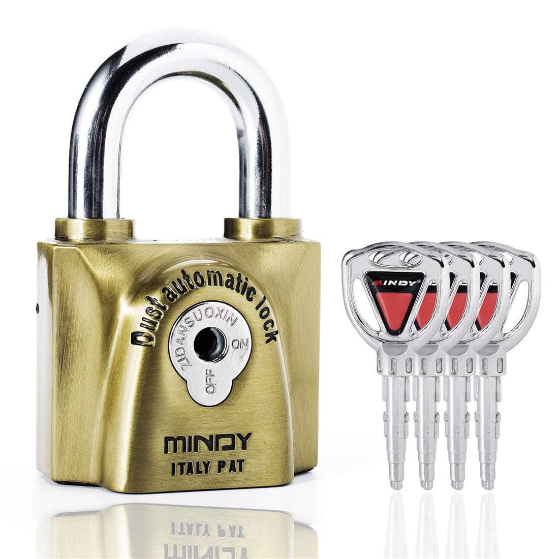 60mm Heavy Duty Waterproof Keyed Padlock with 4 Keys
