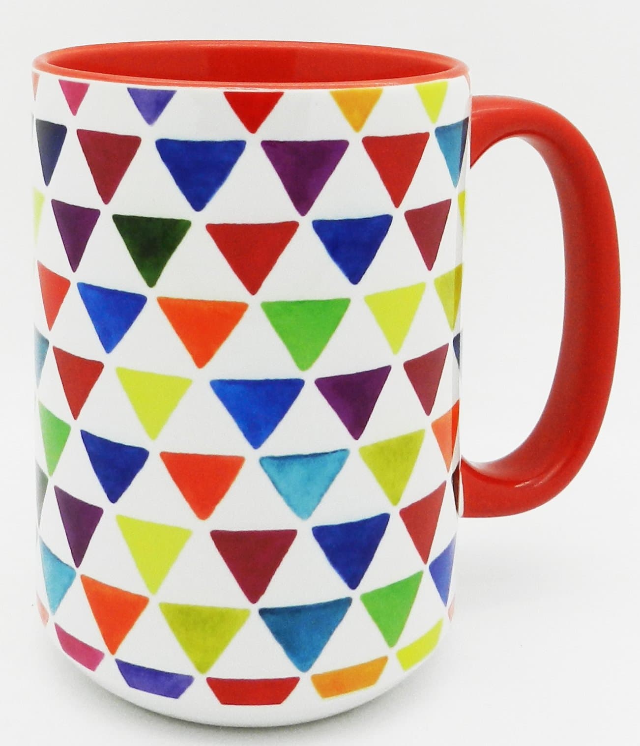 Half a Donkey The Colourful Pennants Mug - Extra Large Mug with red inner and handle