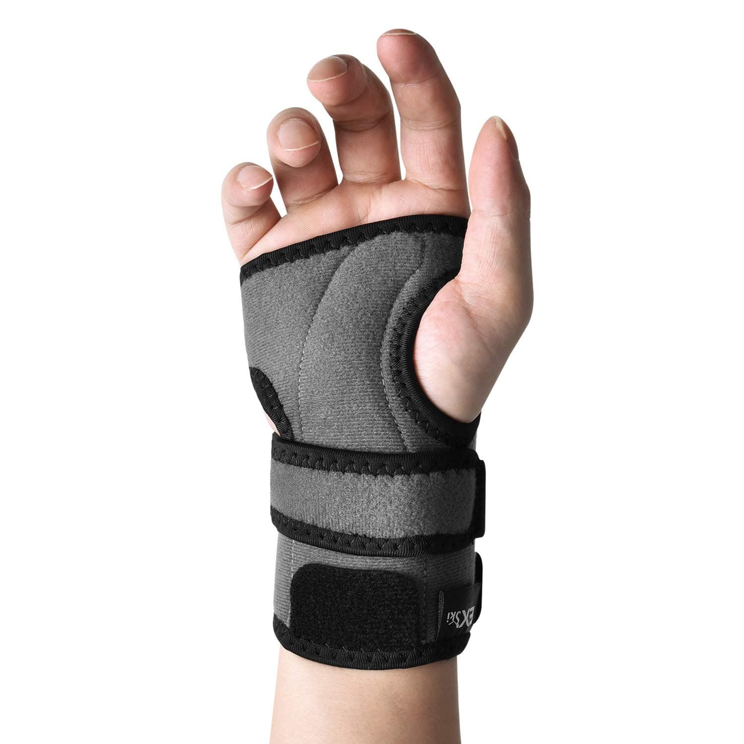 EXski Wrist Support Brace Carpal Tunnel Splints Silicone Palm Pad Pain Relief for Tendonitis Sprains Arthritis Right Left Hand