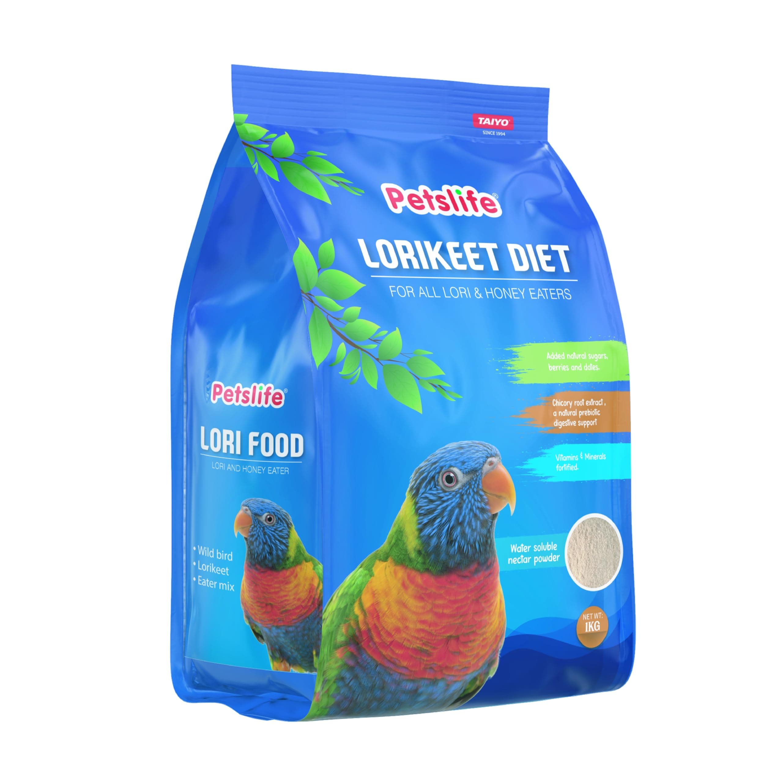 Petslife 30-4352 Lori Bird Food (1 Kg, Multicolor), All Life Stages