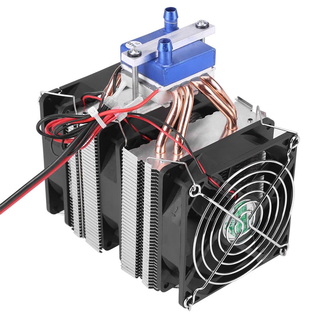 Eujgoov DC 12V Thermoelectric Cooler Peltier System Semiconductor Refrigeration DIY Water Cooling System Cooler Device with Fan for Fish (180W for 40L)