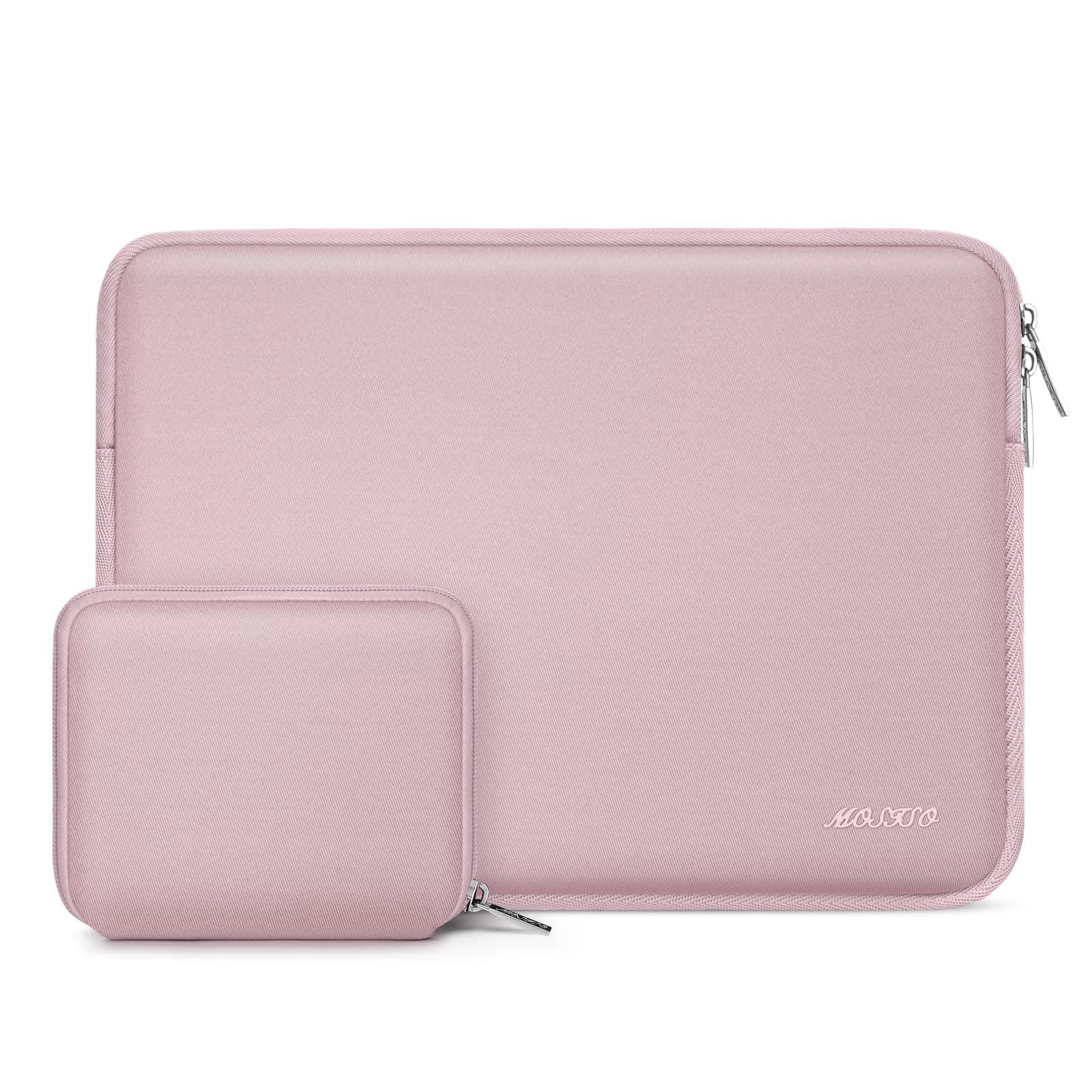 Laptop Case 13.3 inch, 13-13.3 inch Laptop Sleeve Bag Compatible with MacBook Air/Pro 13/Pro 14 M5 M4 M3 M2 M1, HP Dell ASUS Lenovo, Neoprene Computer Sleeve Bag with Small Case, Baby Pink