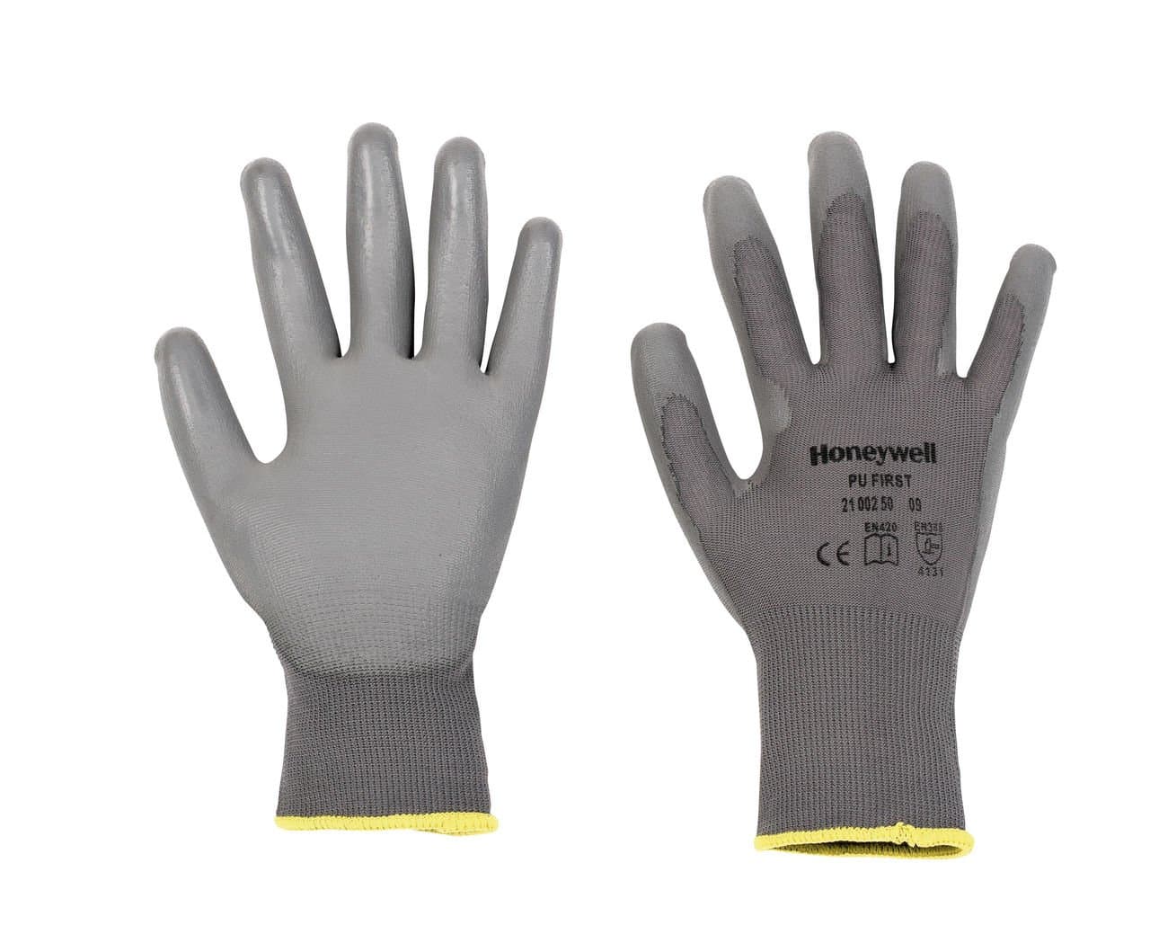 2100250-06 PU FIRST Grey General Purpose Polyamide Knit Gloves, Fine Handling in Dry environment, Lightweight, 26 cm Length, Size 06 (Pack of 10 Pairs)