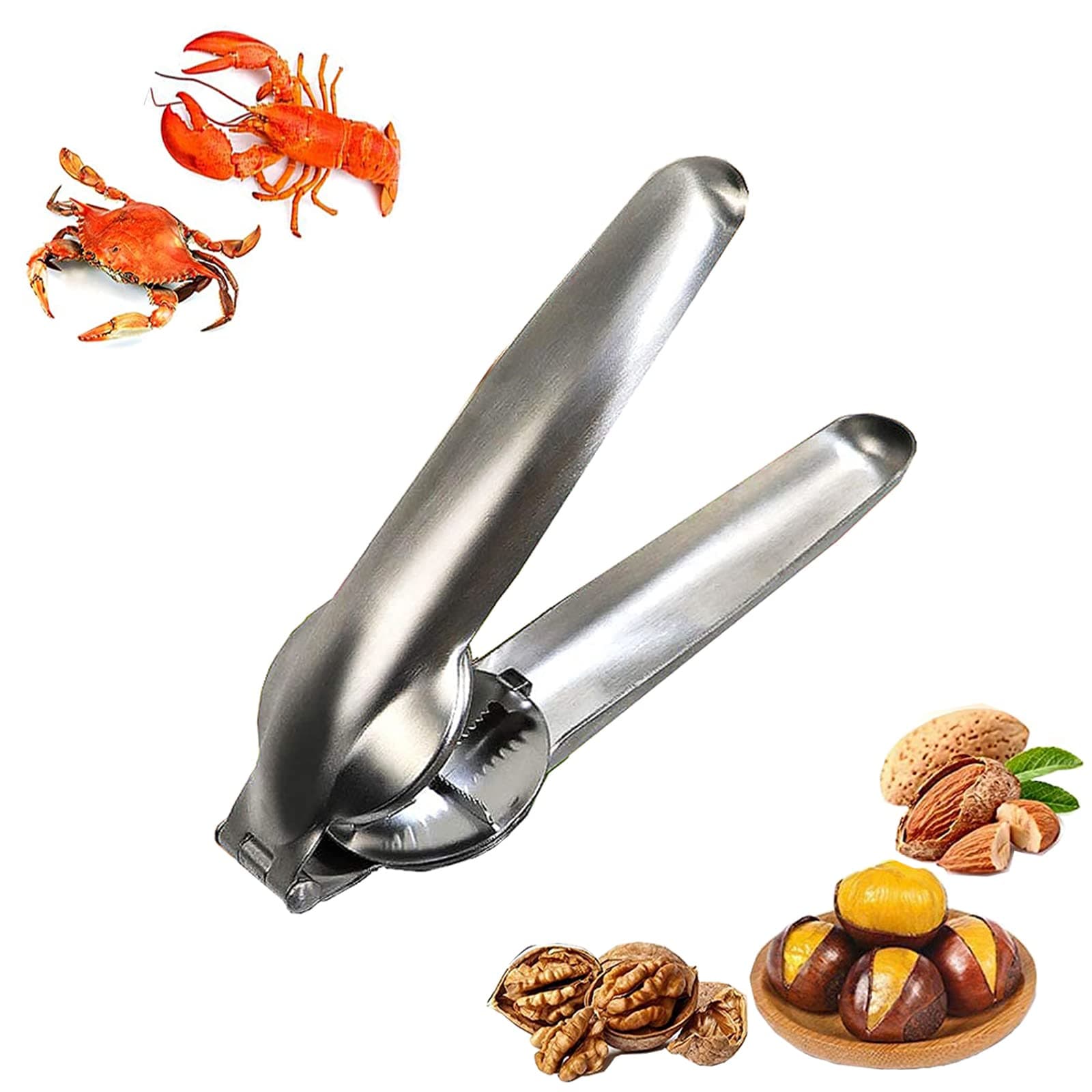 Nutcracker Chestnut Clip, Nut Cracker Sheller Walnut Pliers, Metal Nut Opener Plier, 304 Stainless Steel Kitchen Tools Multifunctional Chestnut Opener Nut Walnut,Kitchen Dried Fruit Opener