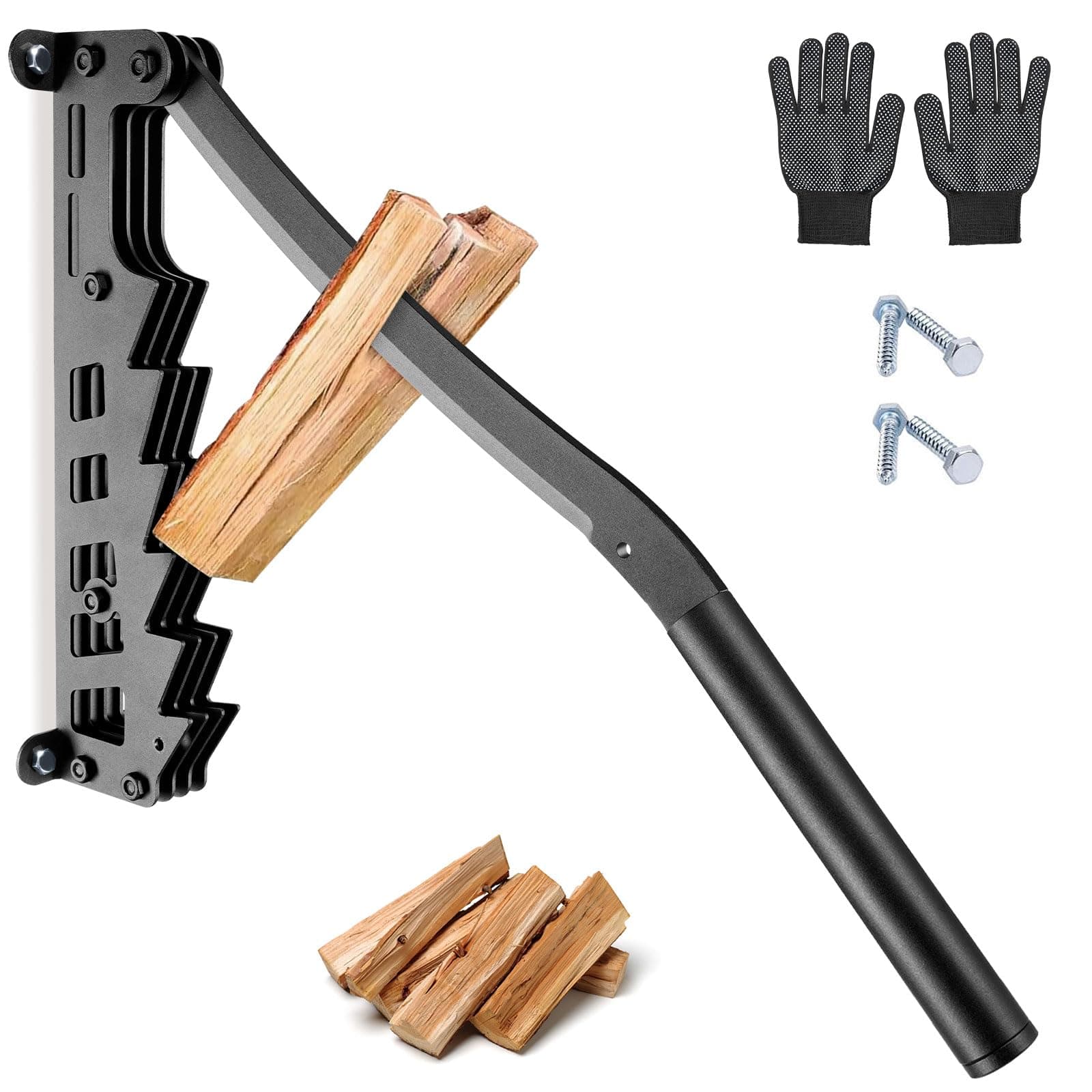 Naiveroo Wall Mounted Firewood Kindling Splitter - 2024 New Designed Kindling Splitter for Wood, Manual Firewood Kindling Splitter for Soft Wood Indoor or Outdoor