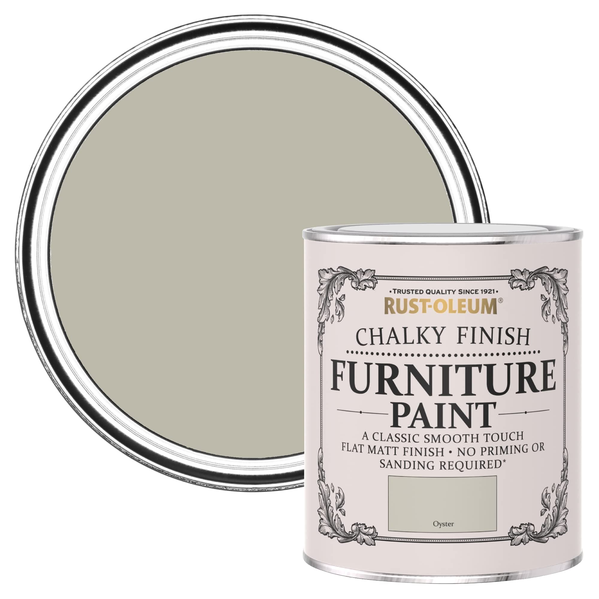 Rust-OleumGrey Upcycled Furniture Paint in Chalky Finish - Oyster 750ml