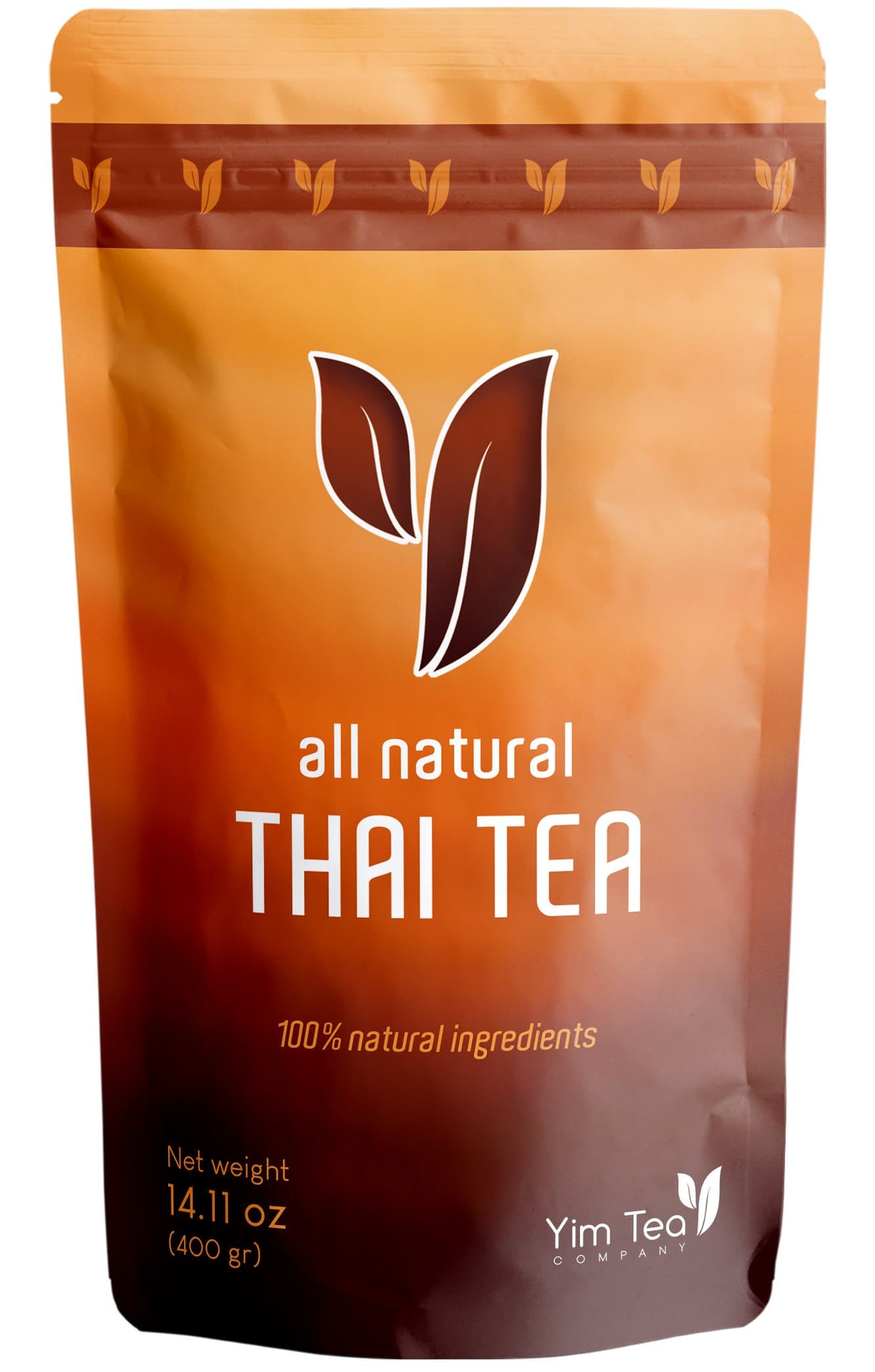 Yim Thai Tea - 100% Natural Loose Leaf Mix - No Artificial Color or Flavor (400g)