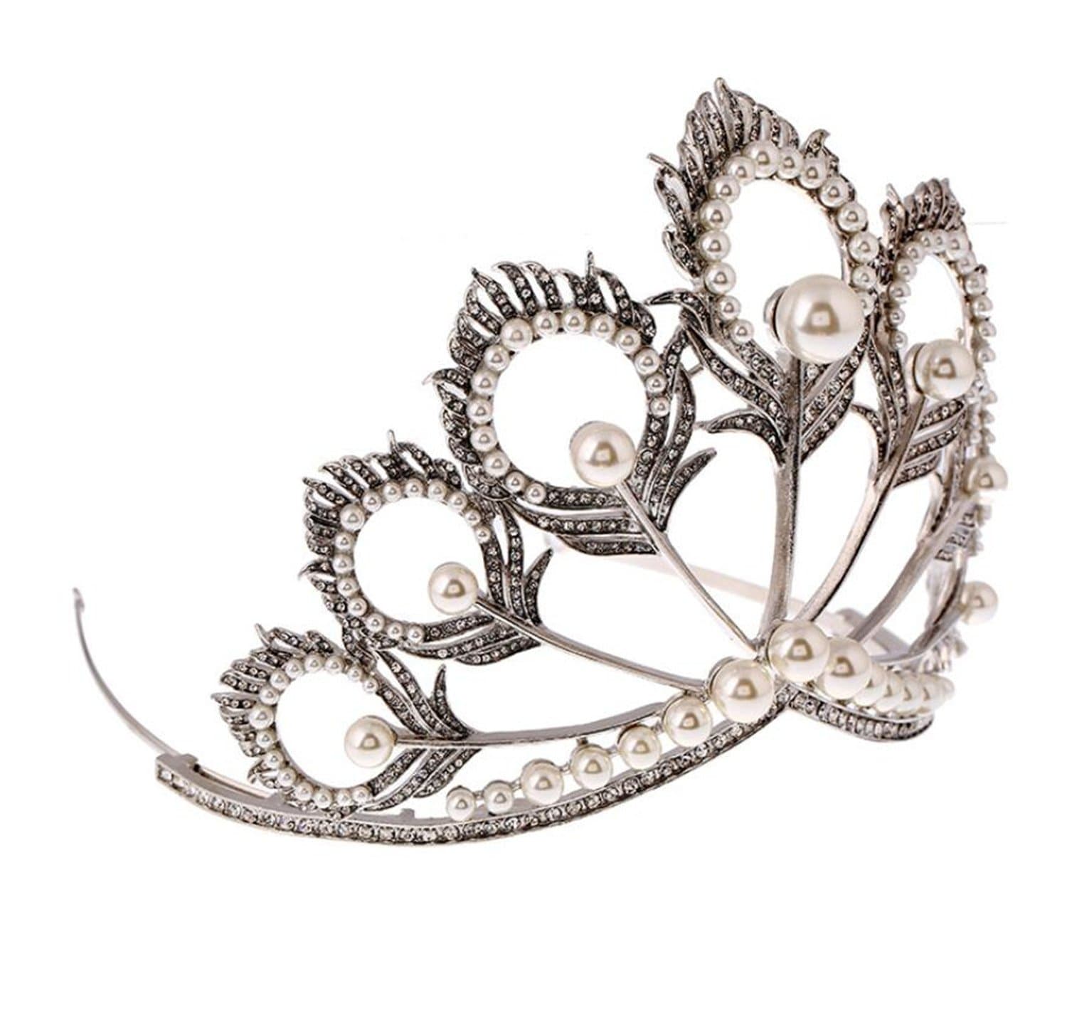 Wiipu Luxury Miss Universe Crown nova princess Rhinestone Crystal Bridal Wedding Crown(A1336)