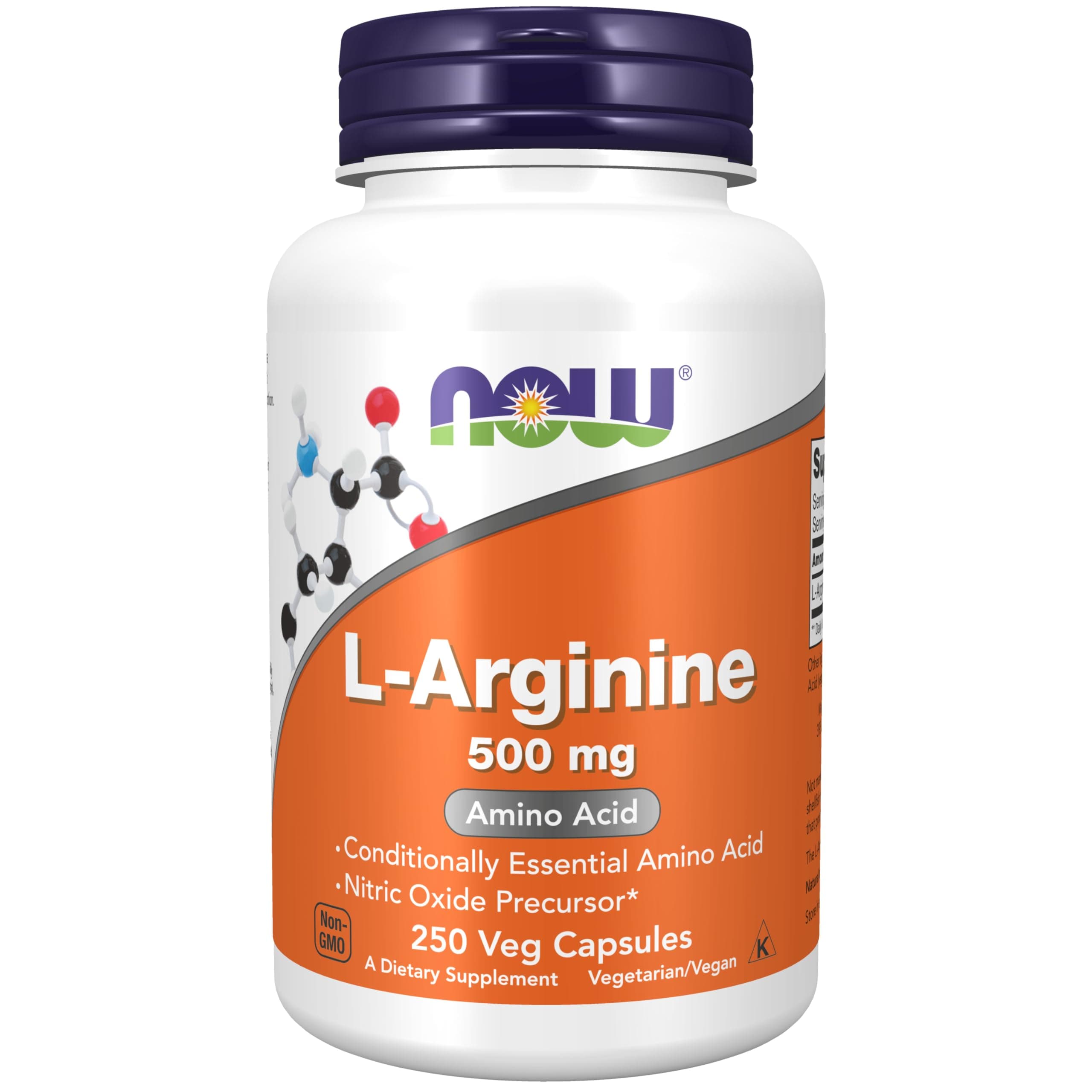 L-Arginine 500 mg, 250 Capsules