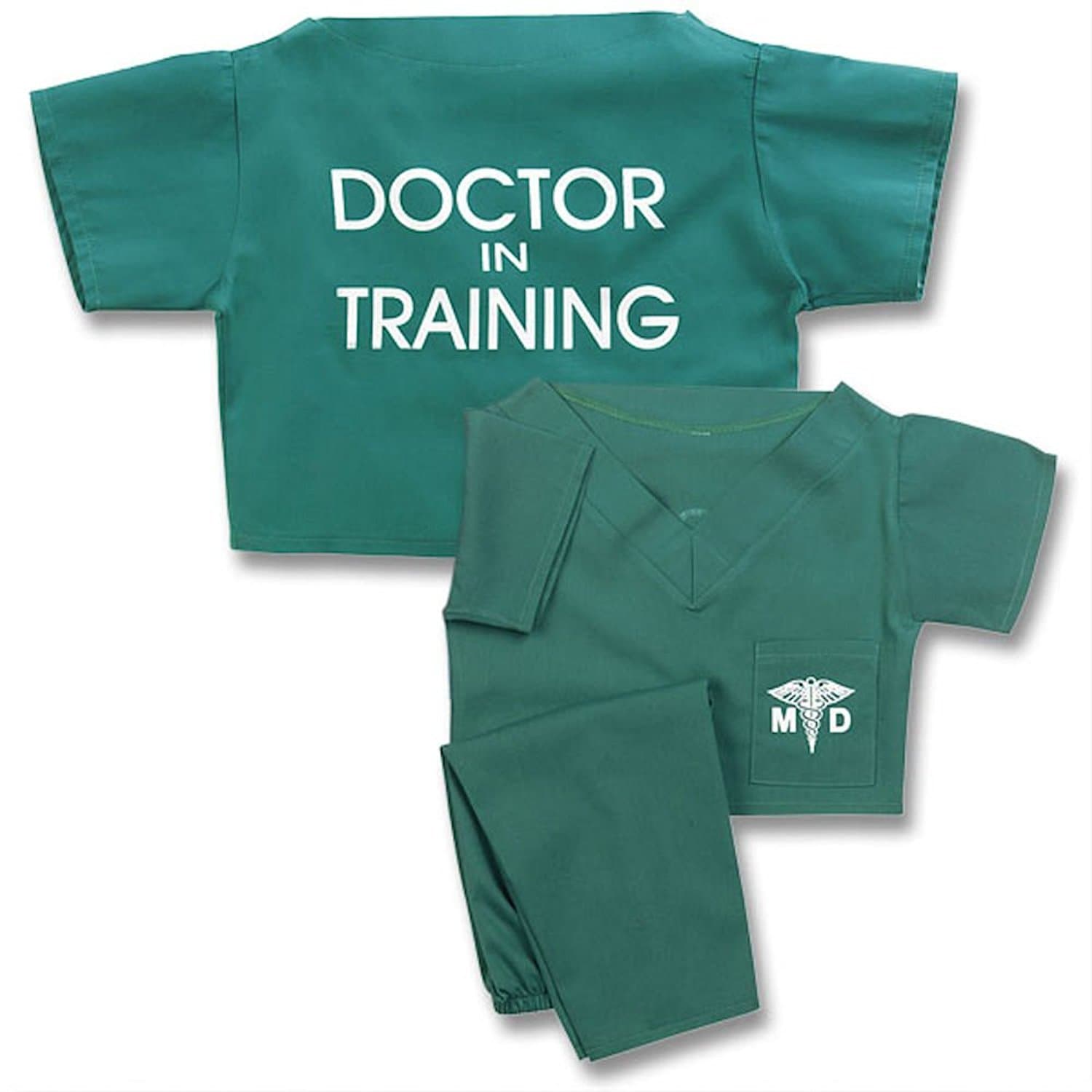 Unisex Children's Green Doctor In Training Scrubs Suit Halloween Costume