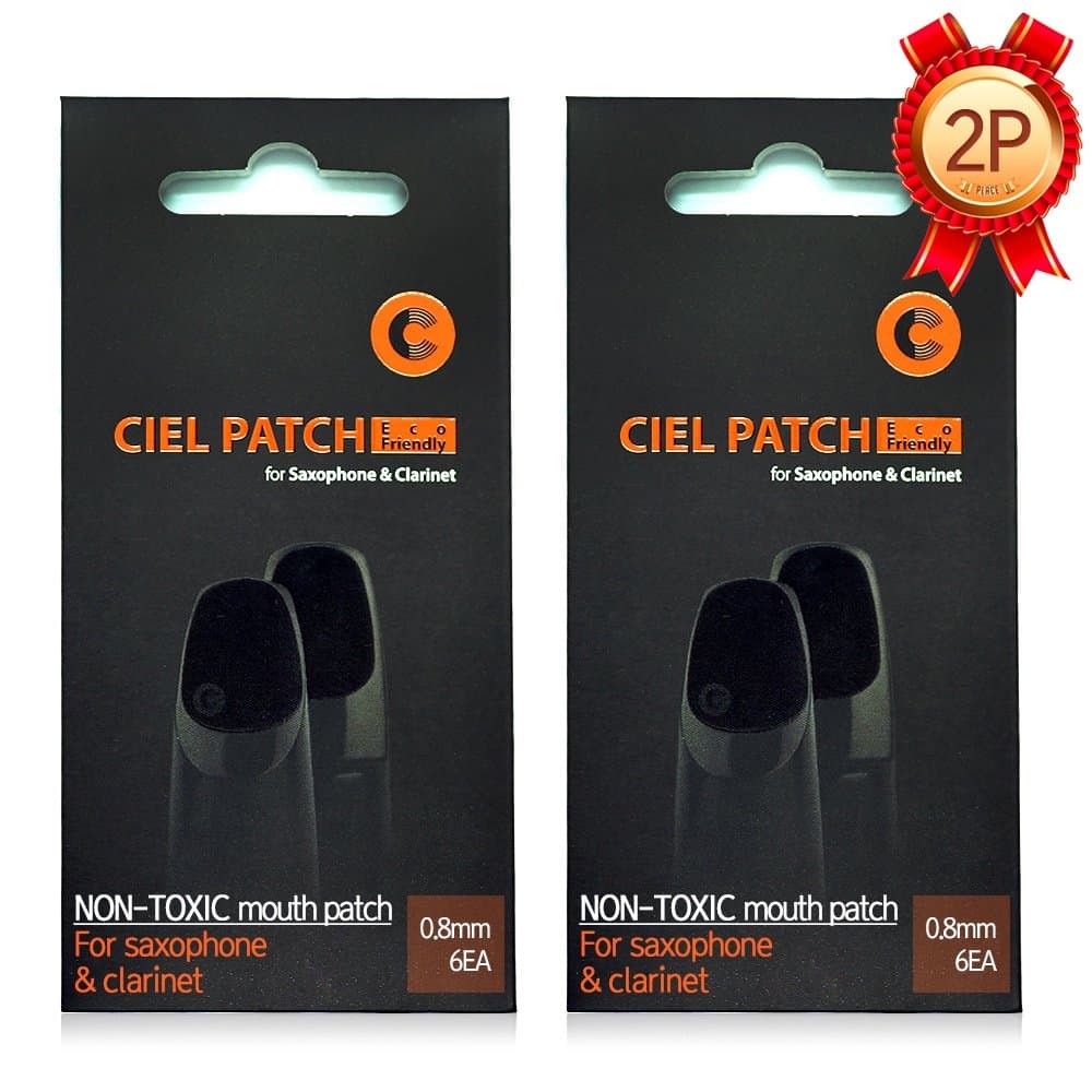 CIELmusic Saxophone Mouthpiece Pads_2 Pack, Non-toxic Mouthpiece Patches Mouthpiece Cushions (0.8mmx6_2 packs)