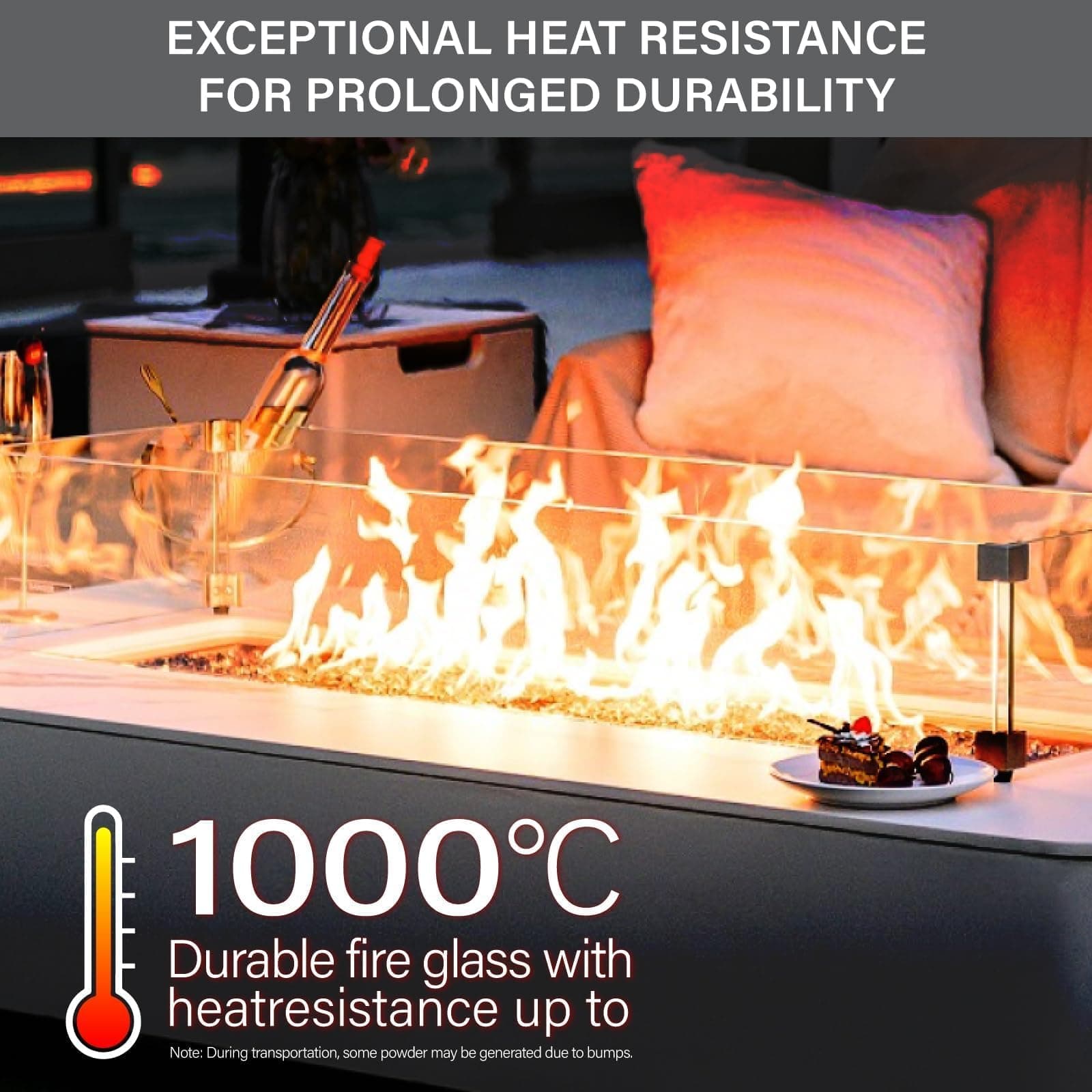 NUPICK Fire Pit Glass