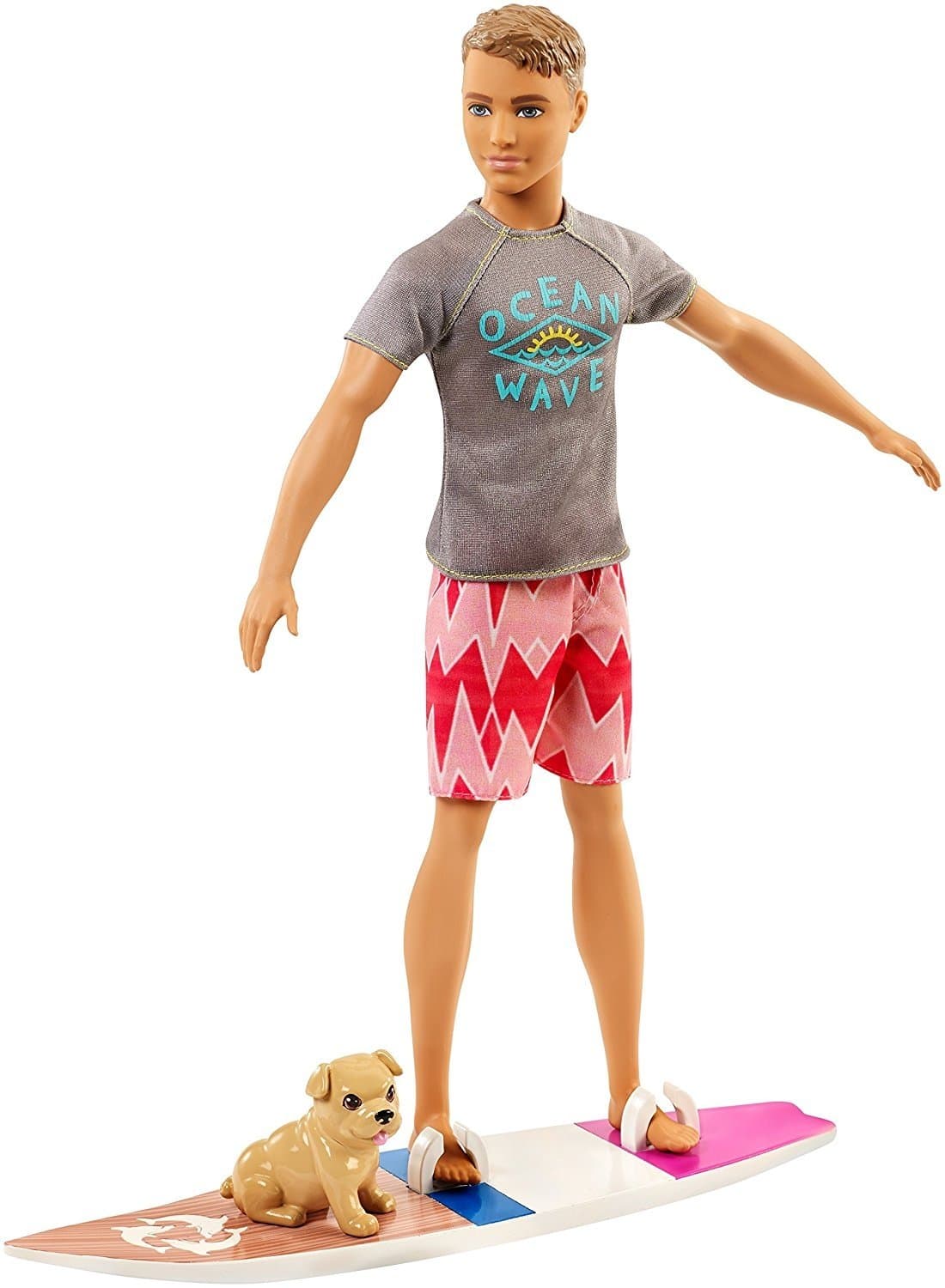 Barbie Dolphin Magic Ken Fashion Doll & Accessories Set, Includes Toy Surfboard & Puppy, Inspired by The Movie