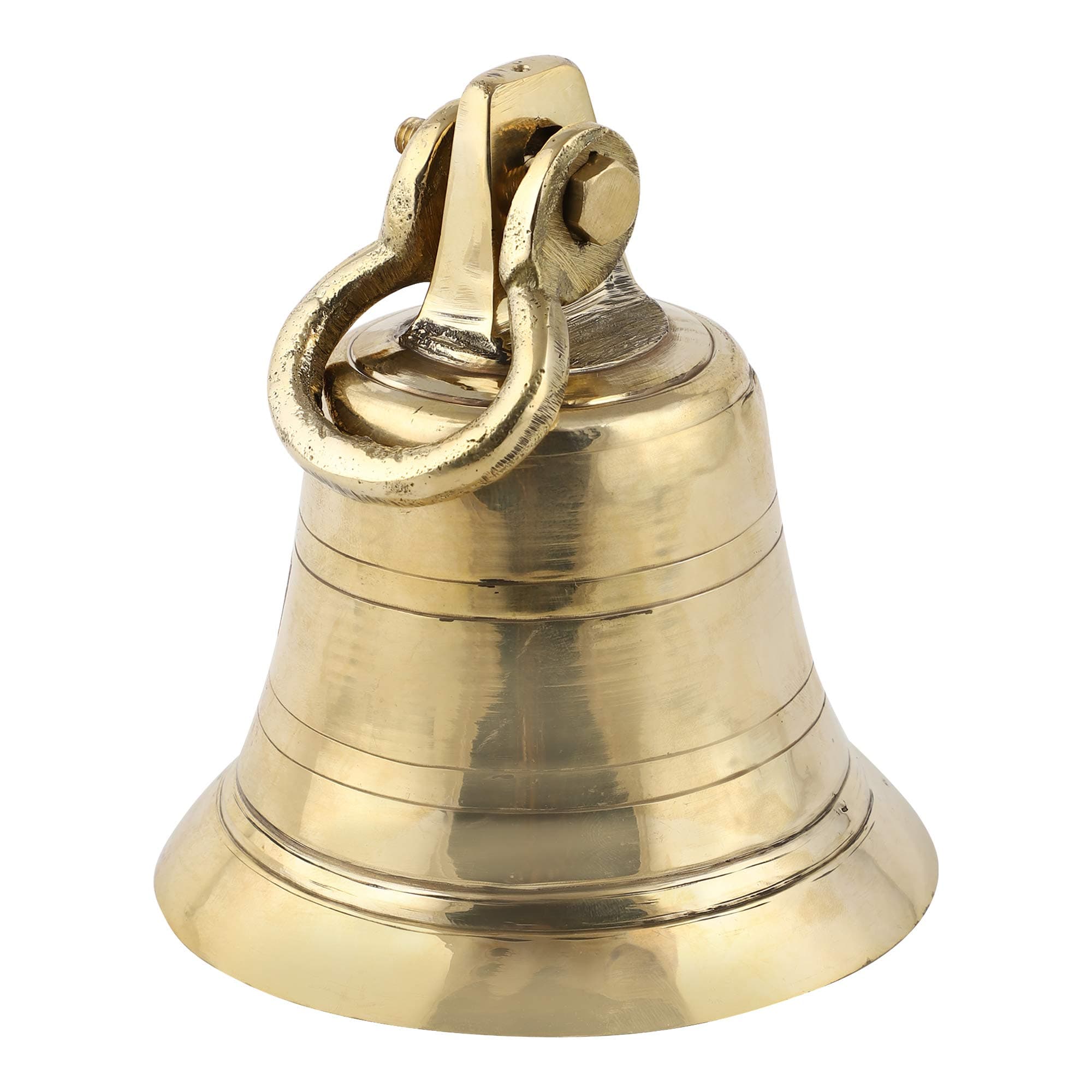 UAPAN Marine Ship Brass Bells Religious Temple Ghanta (5" Inch, Gold)