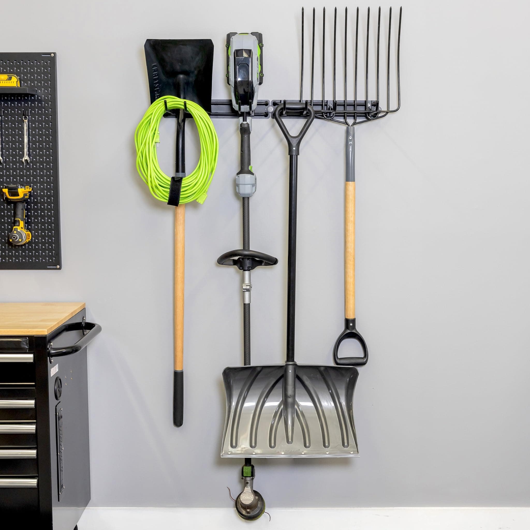 StoreYourBoard Garage Tool Organizer Wall Mount – Heavy Duty Garage Wall Organizer for Garage Organization and Storage, Broom Holder Wall Mount for Gardening Tools & Yard Tools – 32" Holds 300 lbs
