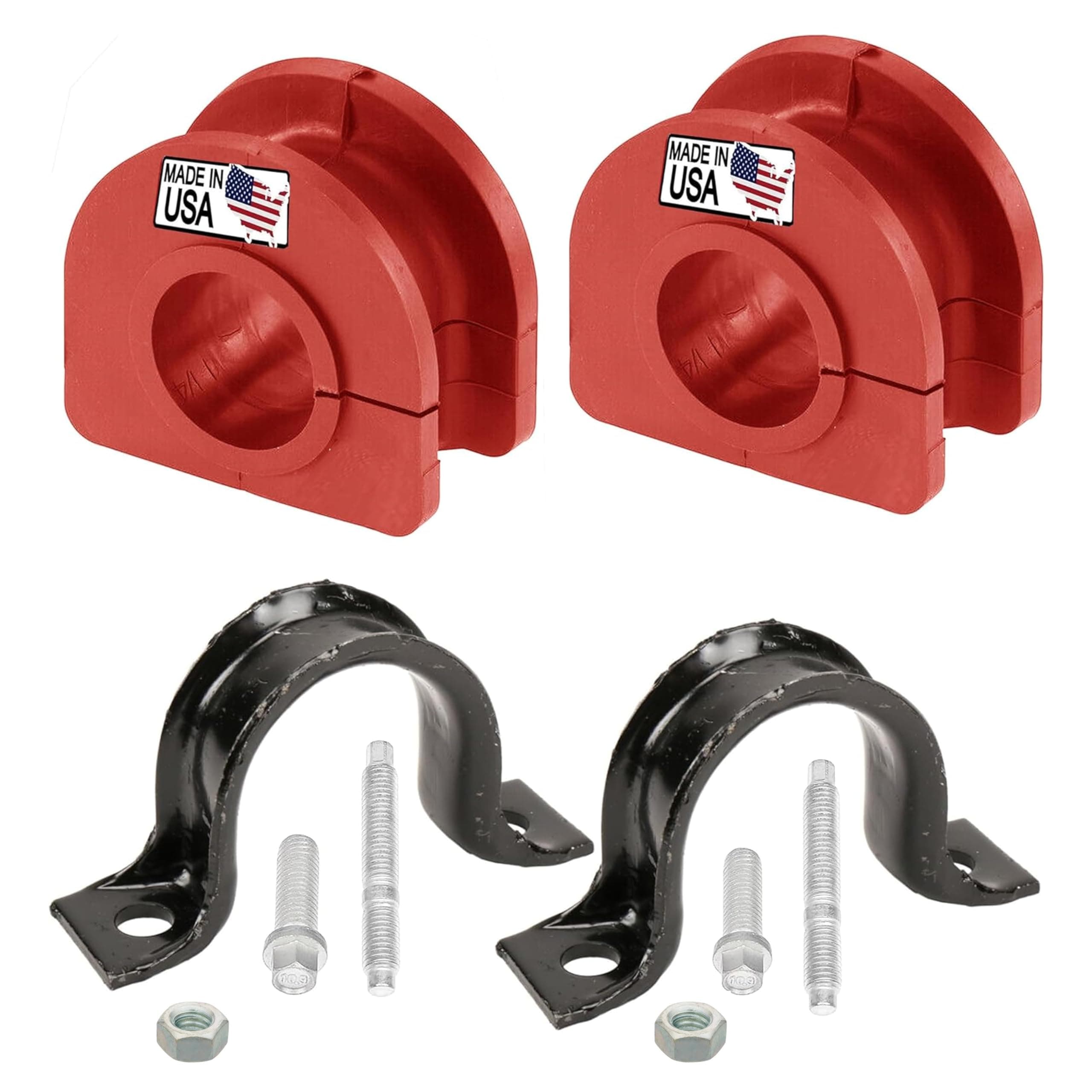 Suspension Dudes PAIR Front Sway Bar CODE RED Bushing Kit FITS Avalanche, Suburban, Escalade, Savana, Sierra, Silverado, Tahoe,Yukon, 1968-2020 Bushings Made In USA, 33MM Stabilizer Bar, K6439 928-565