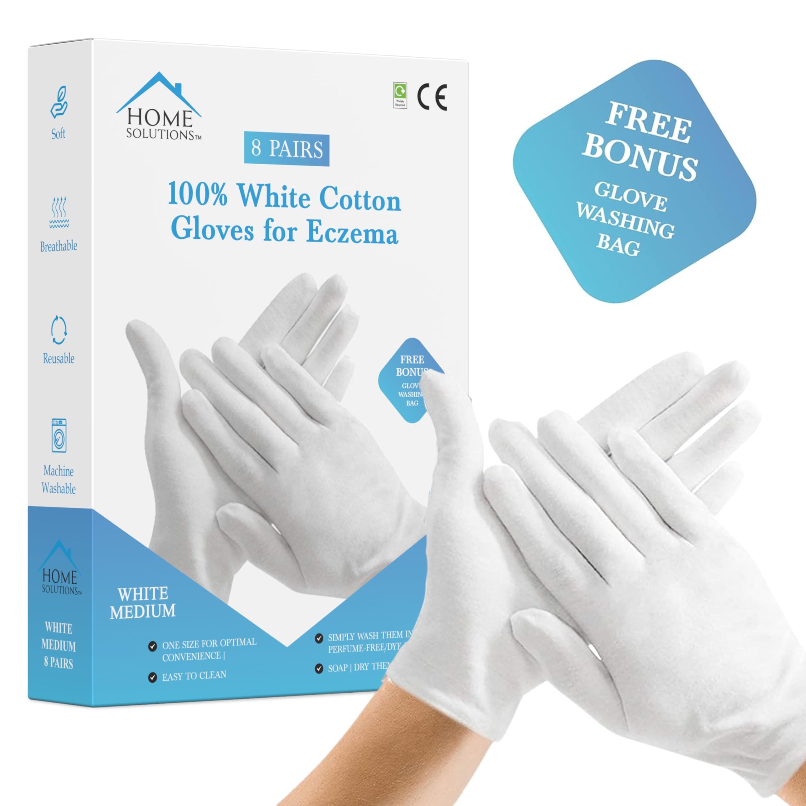 Medium 100% Cotton Gloves